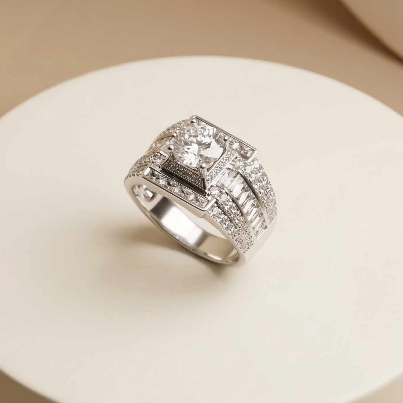 Nhẫn Platinum thiết kế Ramses BN JEWELRY