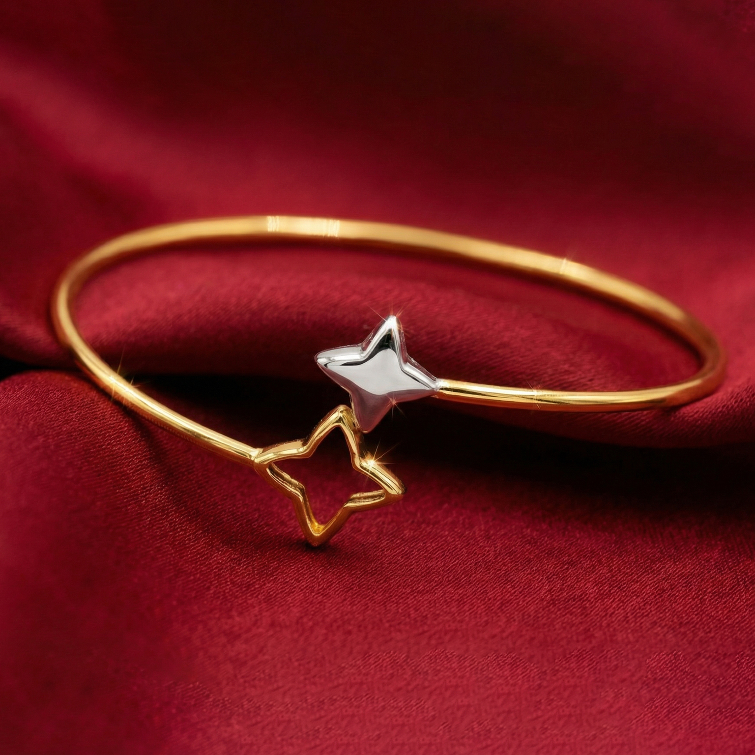 Vòng tay trơn khoá gài ngôi sao Polaris Core BN JEWELRY