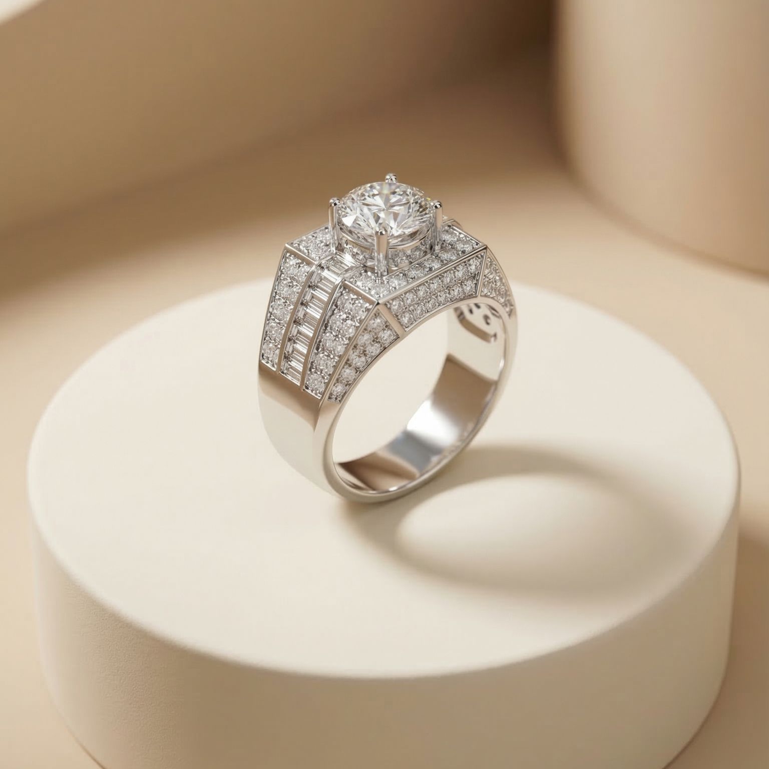 Nhẫn Bạch kim Platinum 10% thiết kế Karen BN JEWELRY | 8.0 ly - NTY123_PT