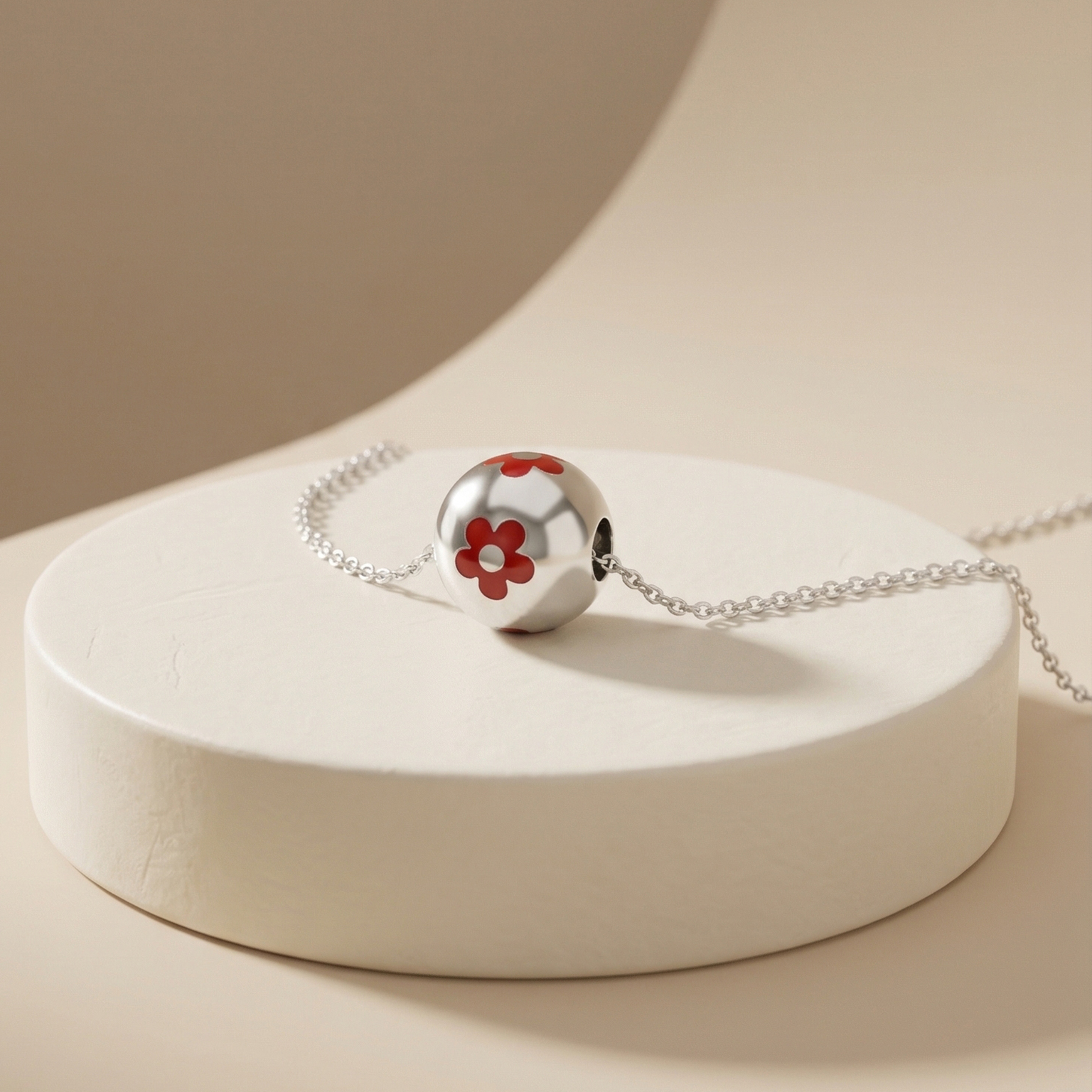 Mặt dây chuyền GF 14K charm tròn hoa Bloomy BN JEWELRY