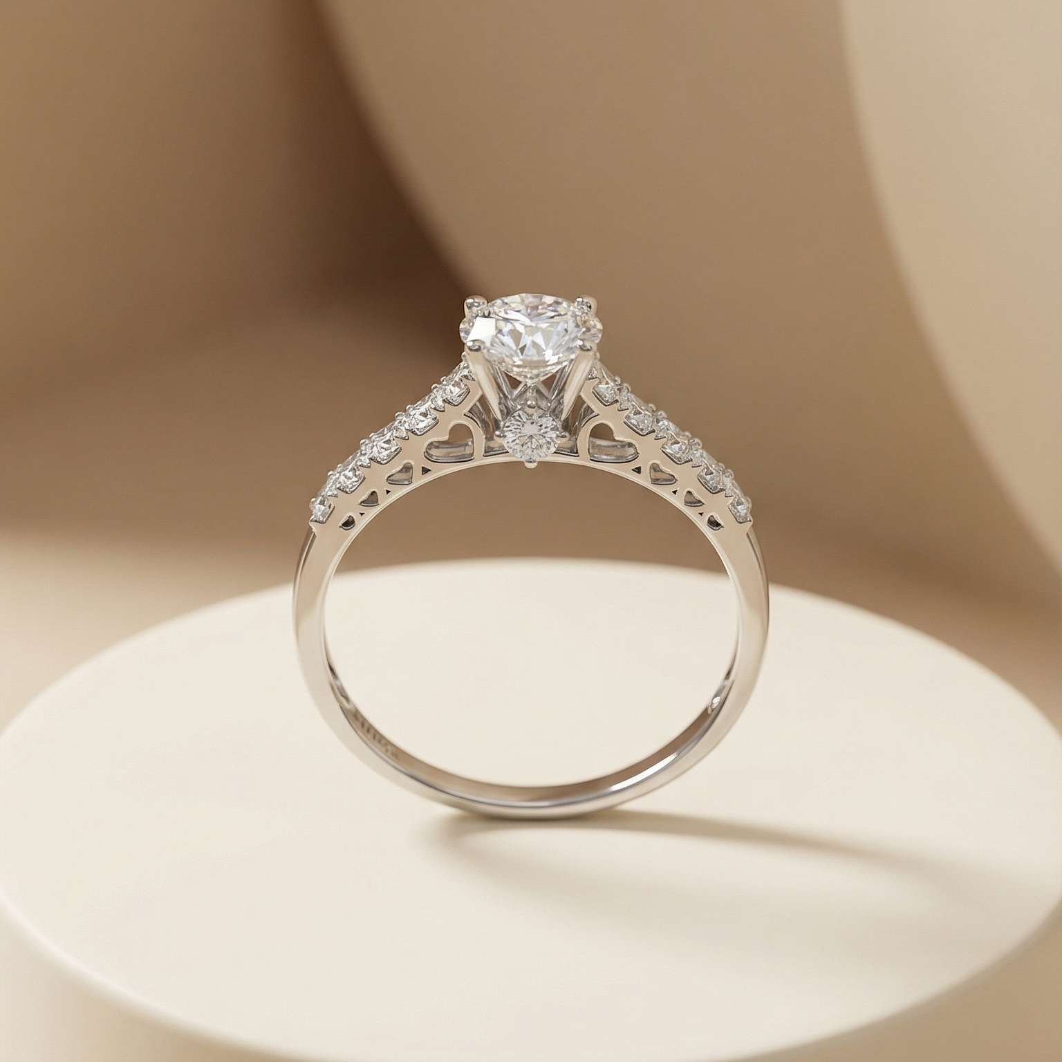 Nhẫn Platinum thiết kế Hidden Love Pave BN JEWELRY | đá 6.0 li - NGY1580_PT