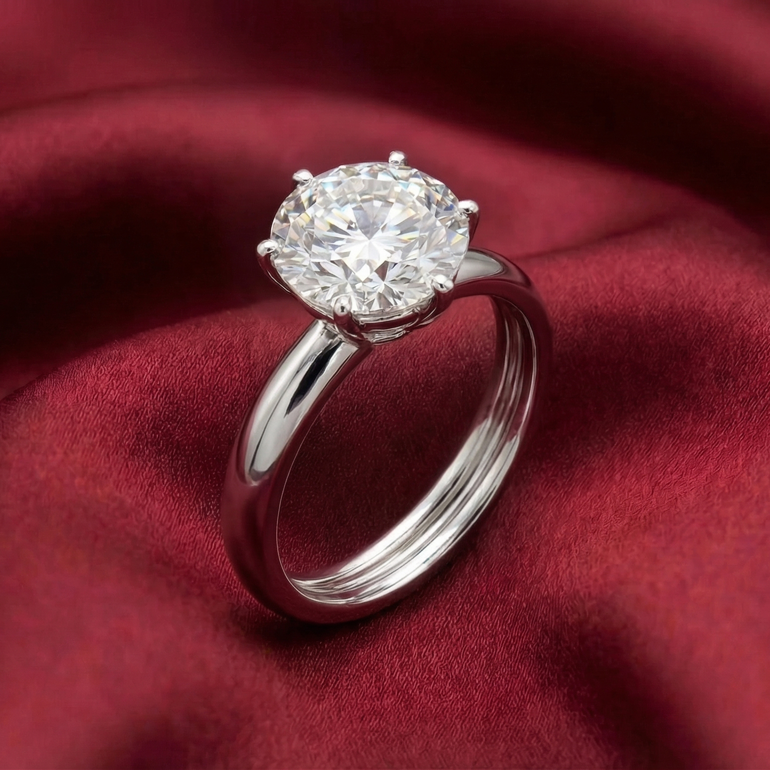 Nhẫn GF 14K Solitaire classic đính đá moissanite BN JEWELRY | đá 8.0 ly - NGY1831_E