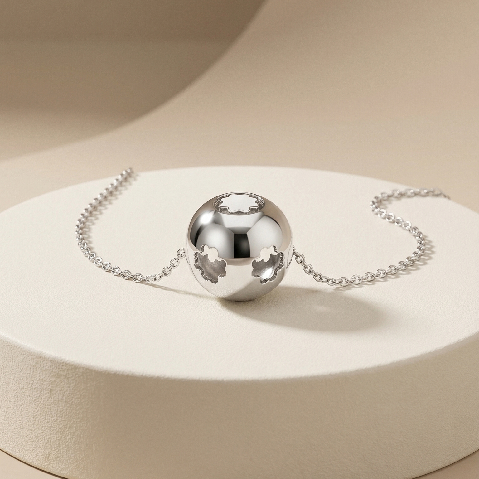 Mặt dây chuyền GF 14K charm tròn khắc hoa Daisy cánh BN JEWELRY