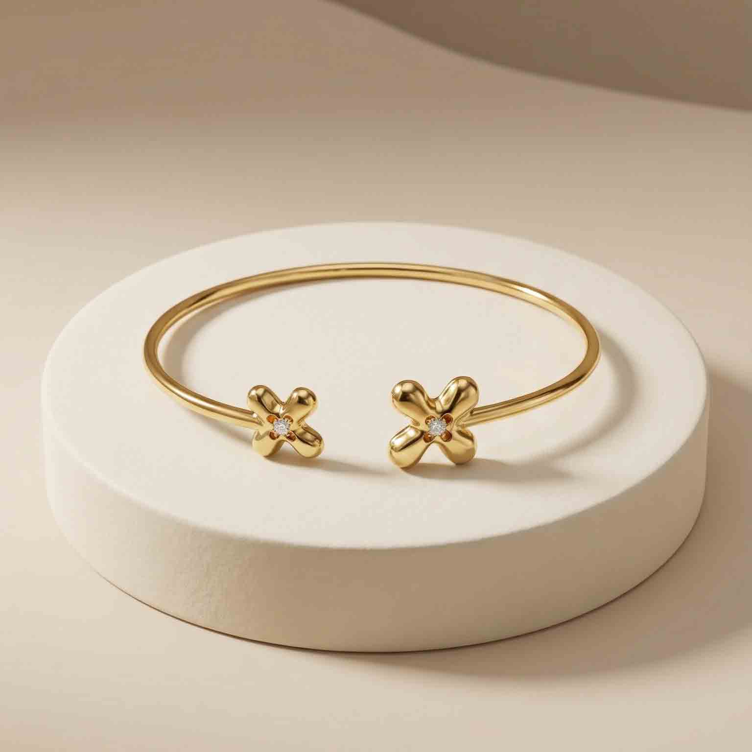 Vòng tay GF 14K Paperclip Lock & Heart BN JEWELRY