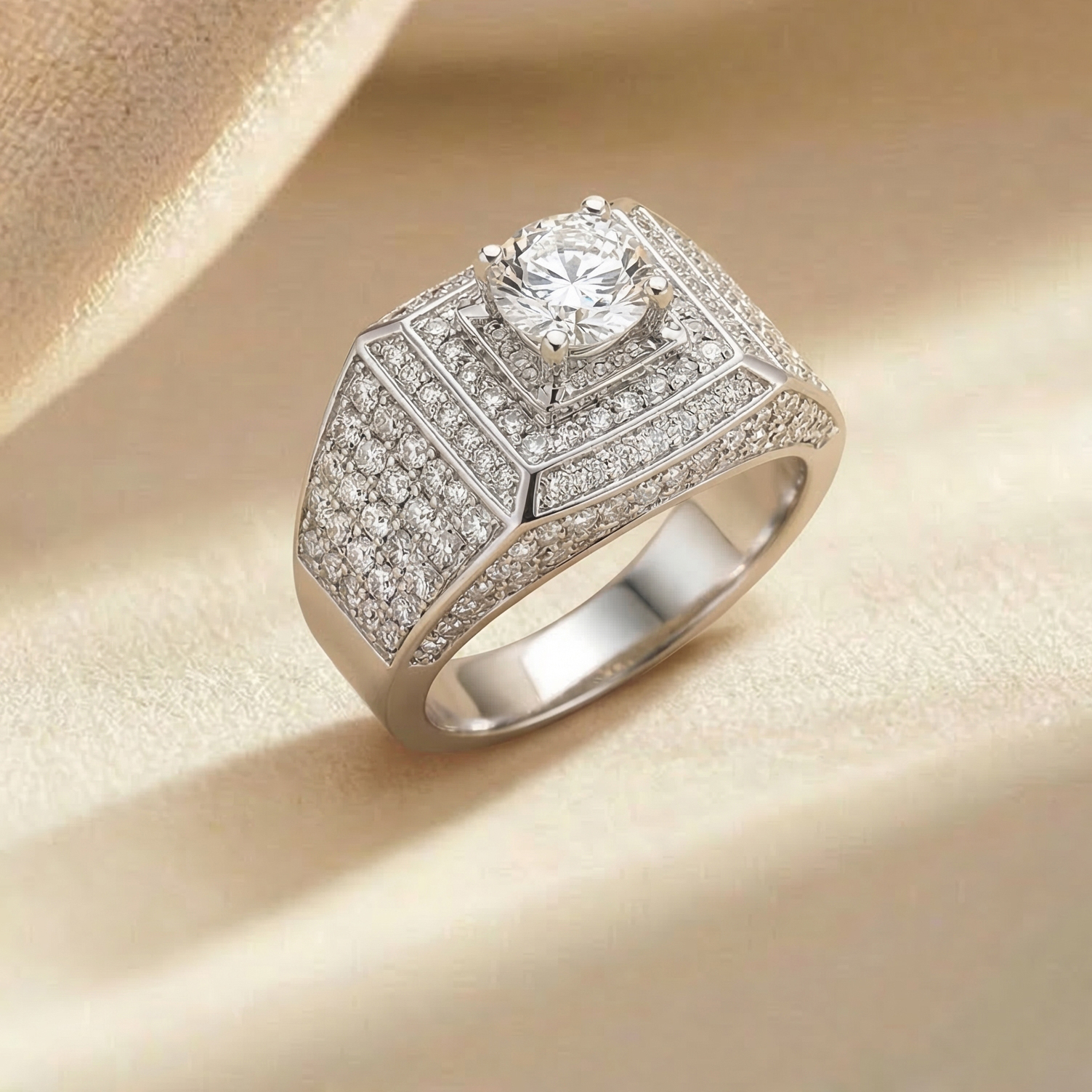 Nhẫn Platinum thiết kế Amance BN JEWELRY