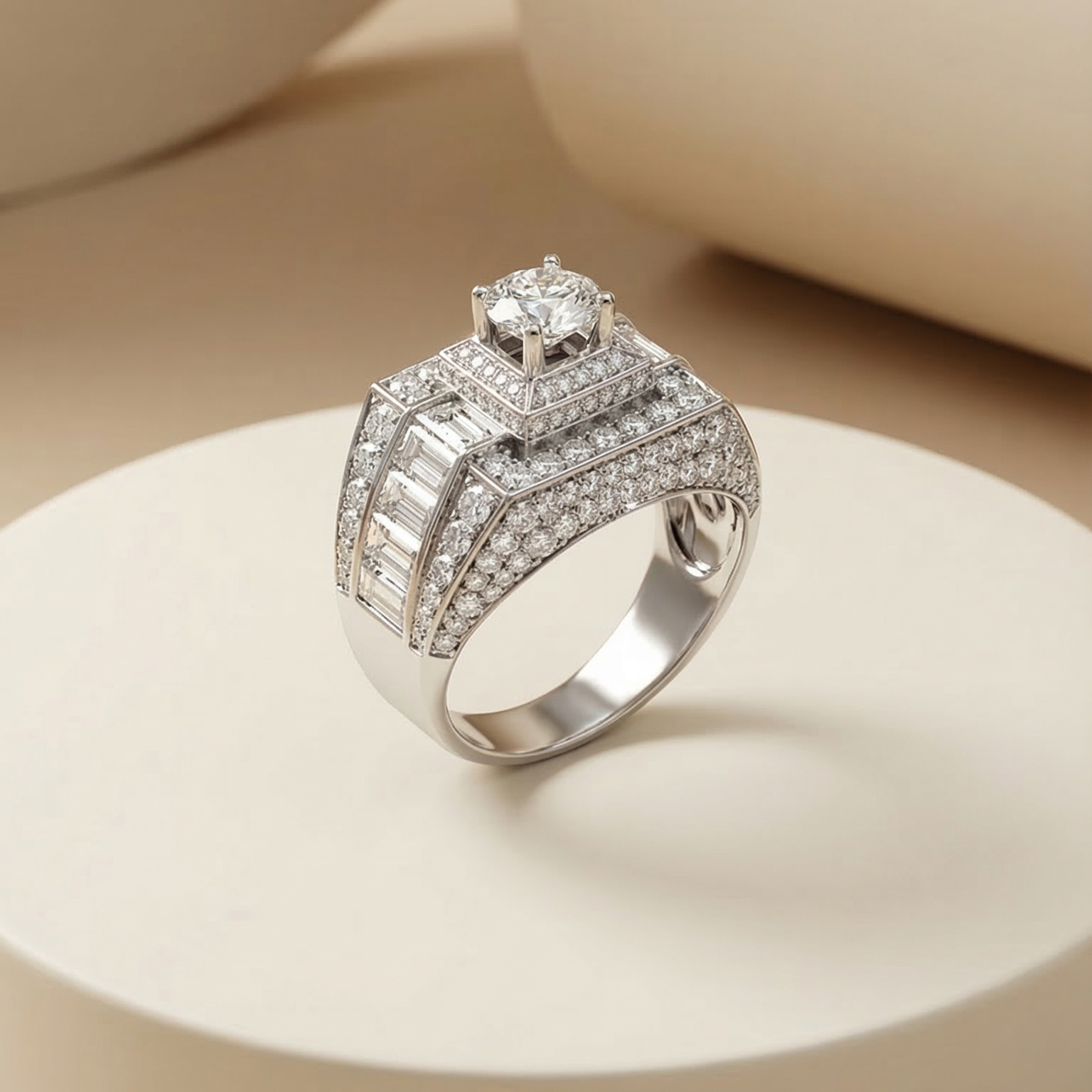 Nhẫn Platinum thiết kế Daphine BN JEWELRY