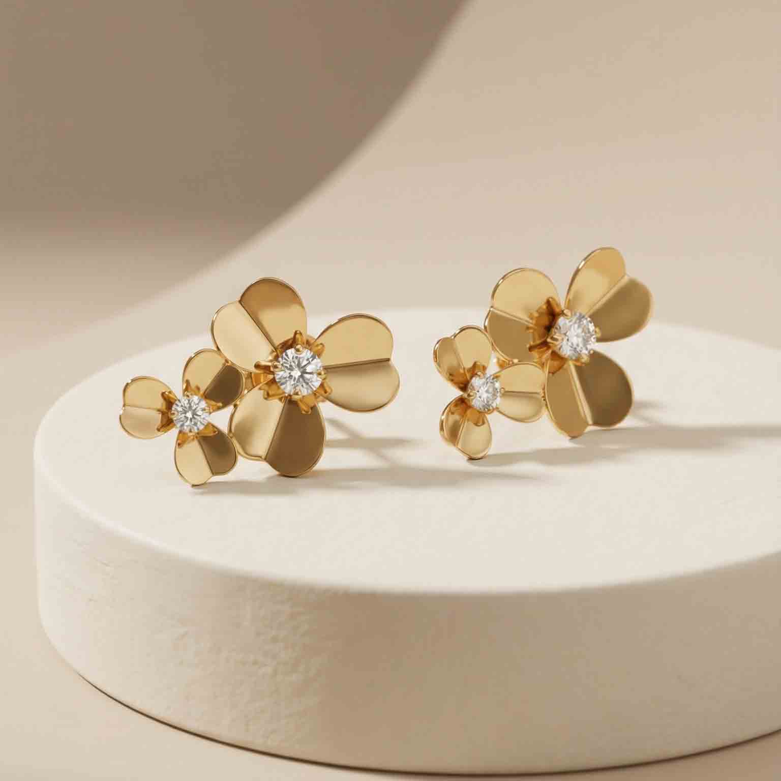 Bông tai GF 14K thiết kế Royal Gold Blossom BN JEWELRY