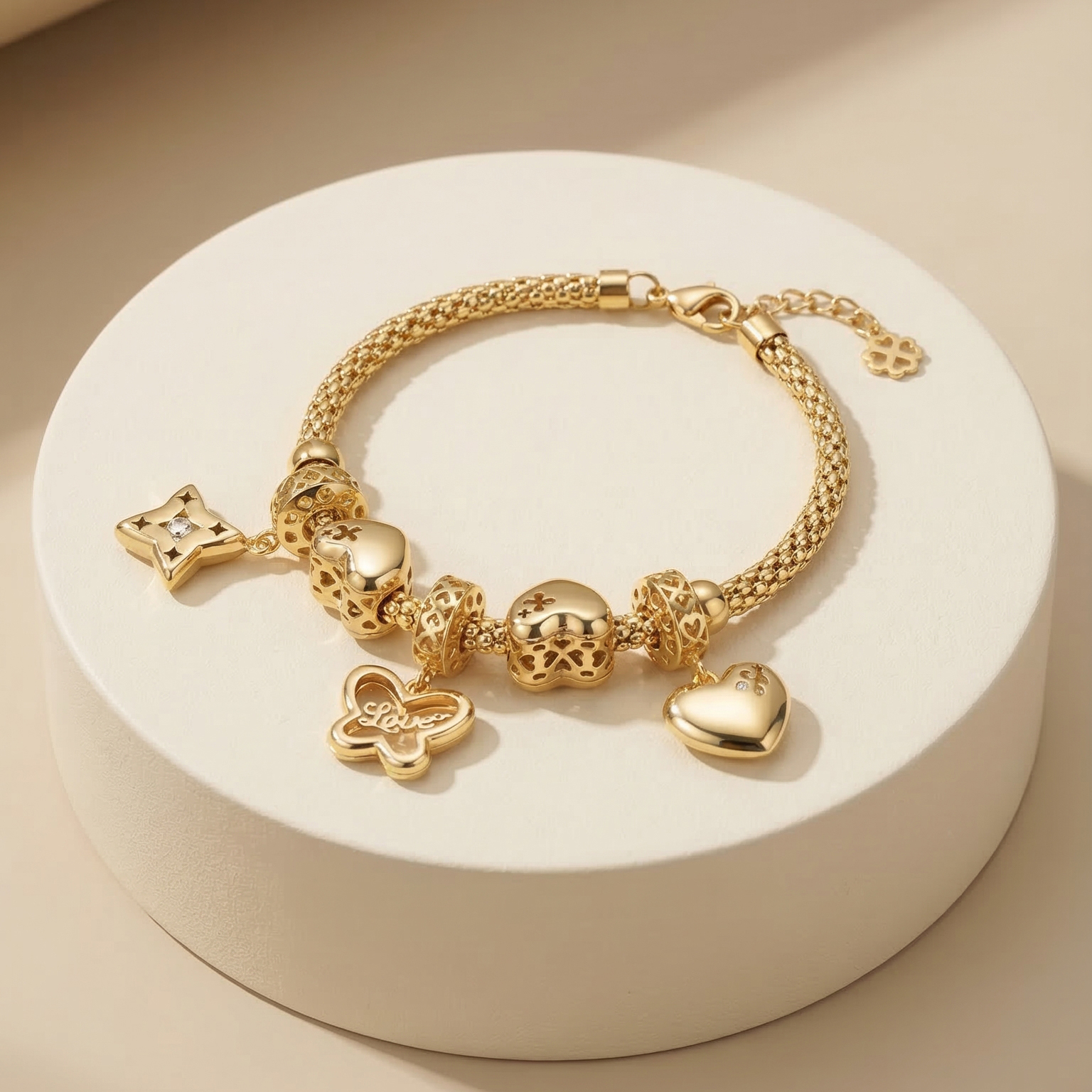 Vòng tay pandora gắn charm BN Jewelry | bộ VKY1810_E