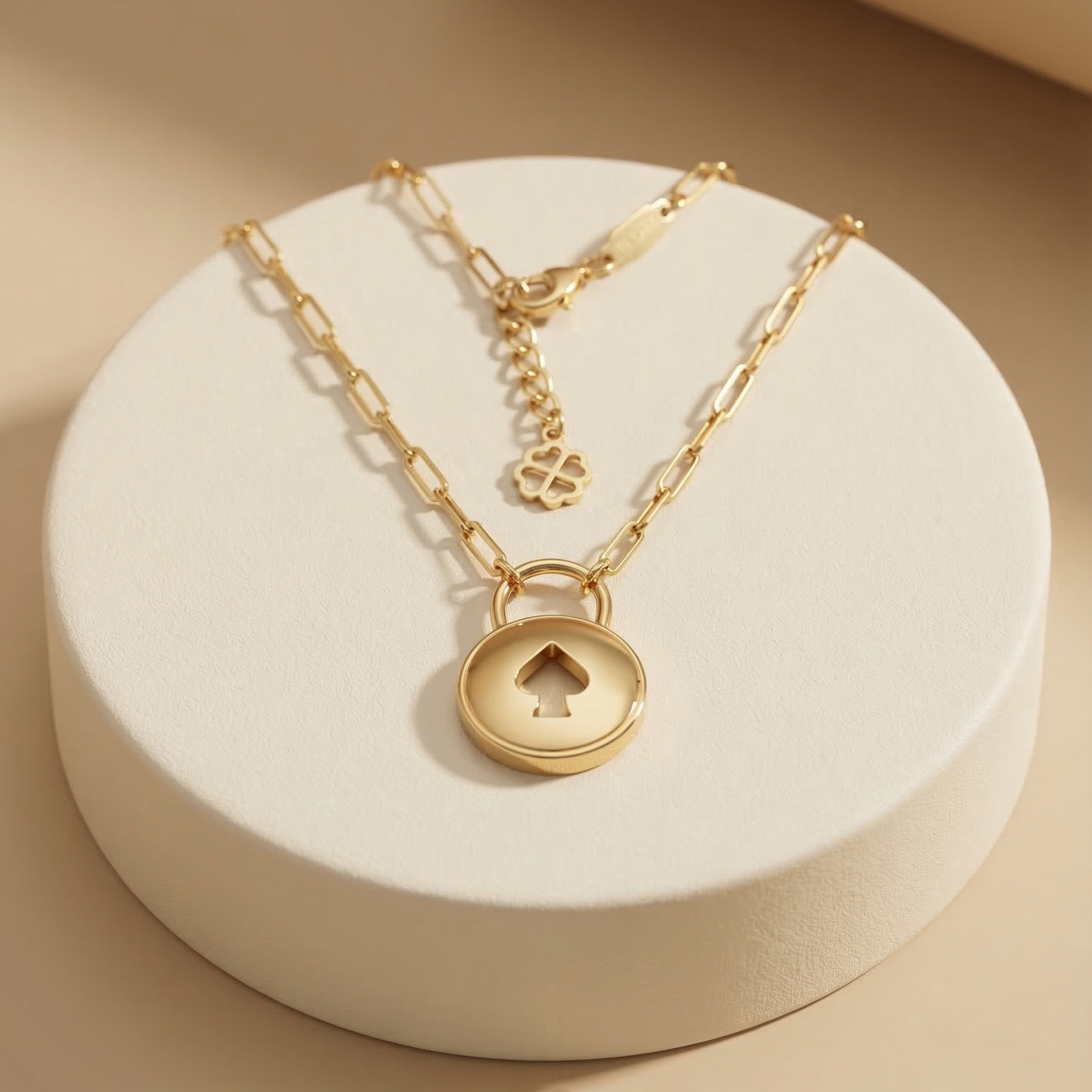 Dây chuyền GF 14K paperclip chain Eternal Lock  BN JEWELRY