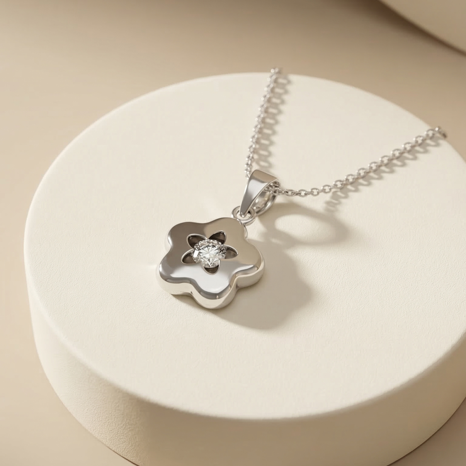 Mặt dây chuyền GF 14K thiết kế Bloomy đính đá moissanite BN JEWELRY
