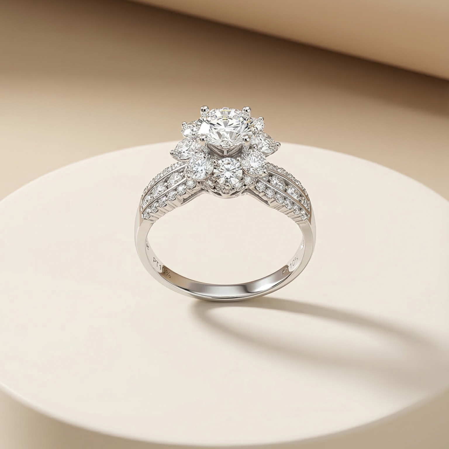 Nhẫn Platinum thiết kế Eos BN JEWELRY | 6.5 ly