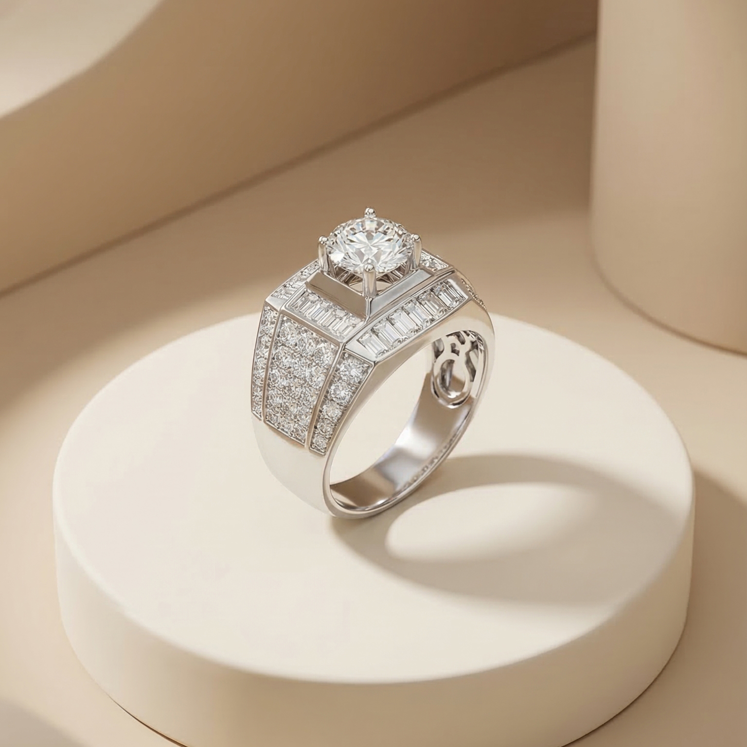 Nhẫn Platinum thiết kế Keavy BN JEWELRY | 6.5 ly