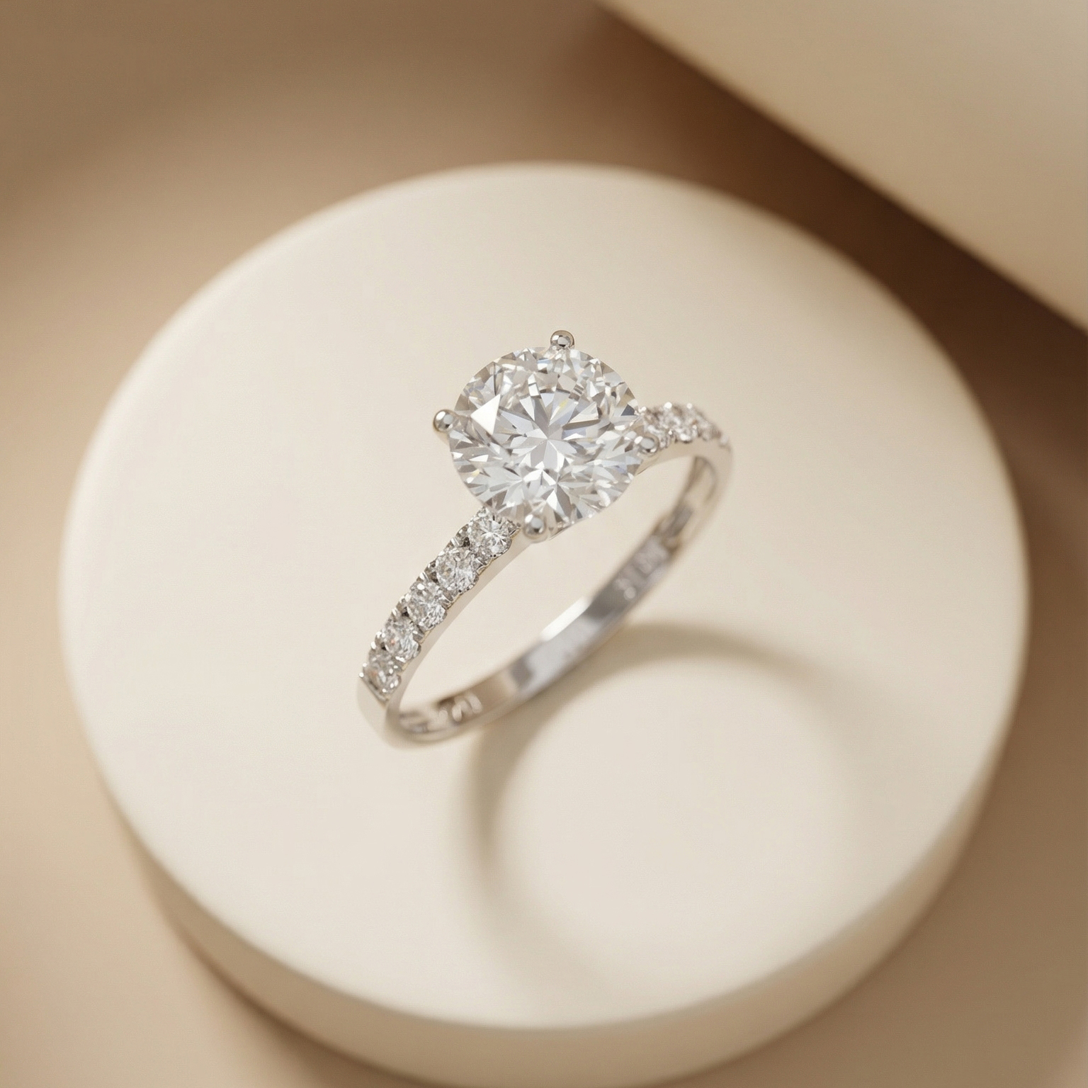 Nhẫn Platinum thiết kế Slender Pave BN JEWELRY | 7.0 Ly