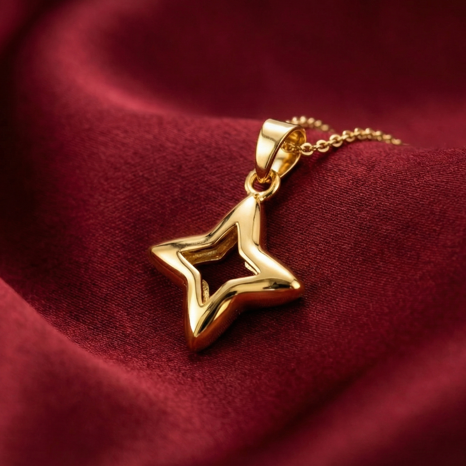 Mặt dây chuyền ngôi sao Polaris Frame bốn cánh BN JEWELRY