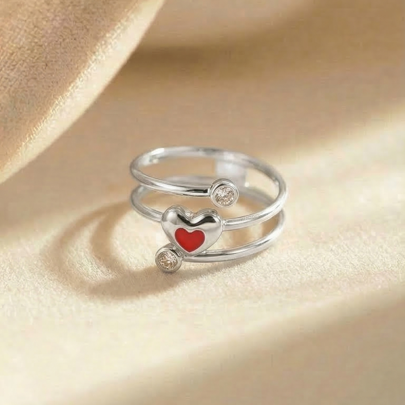 Nhẫn GF 14K xoắn vòng trái tim Amora BN JEWELRY