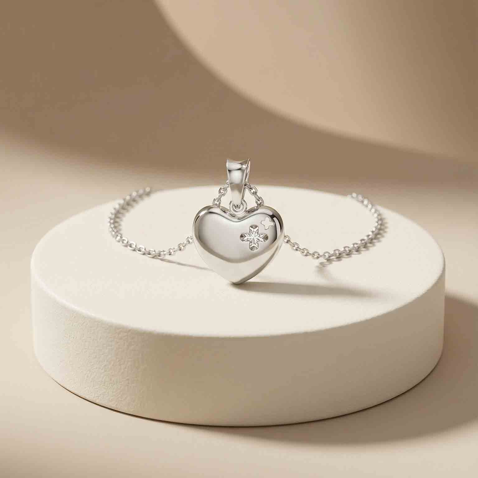 Mặt dây chuyền trái tim Blink Star Heart đính đá moissanite BN JEWELRY