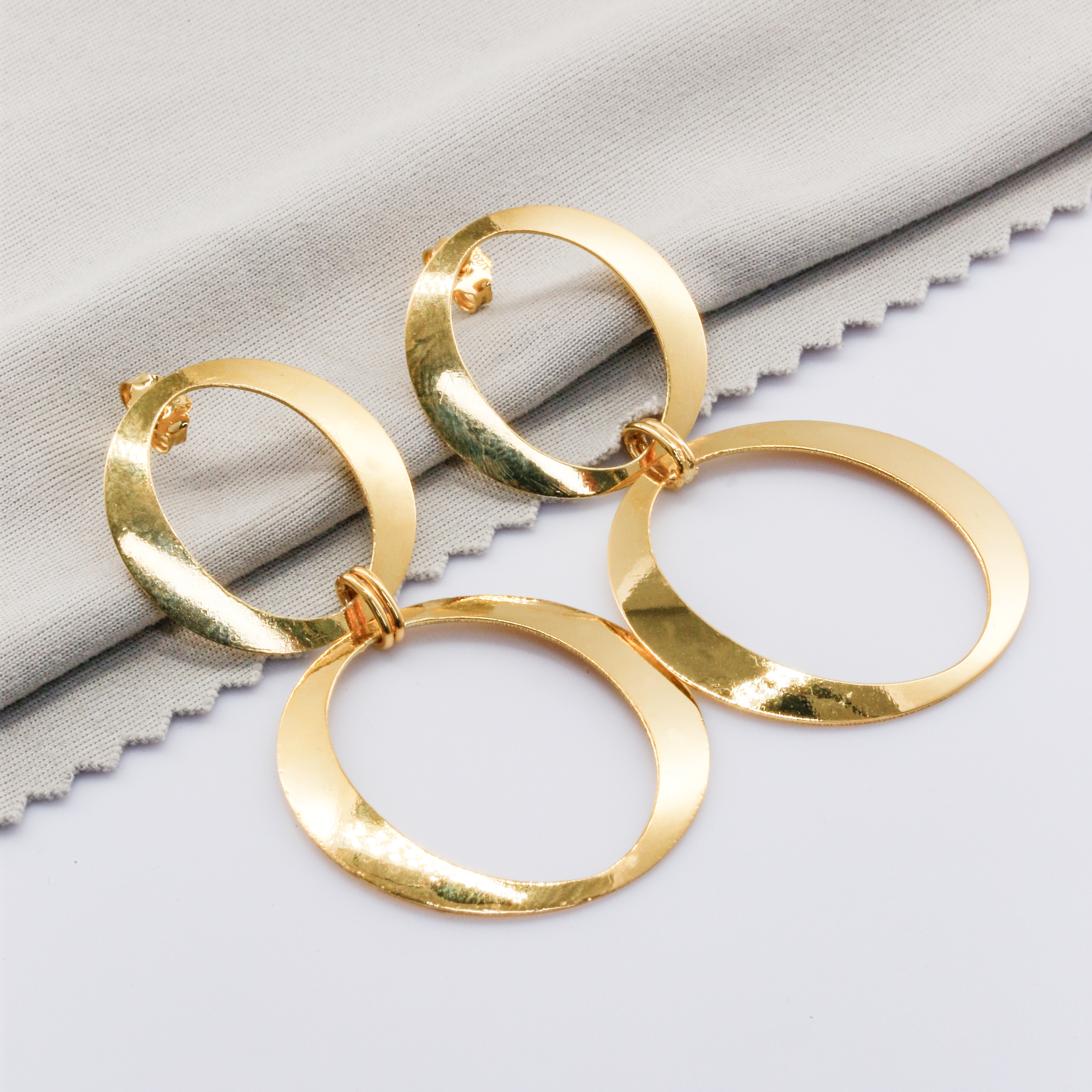 Bông tai Gold Filled 14K 1/20 thiết kế Hoop dĩa tròn BN JEWELRY - BDY2424_E