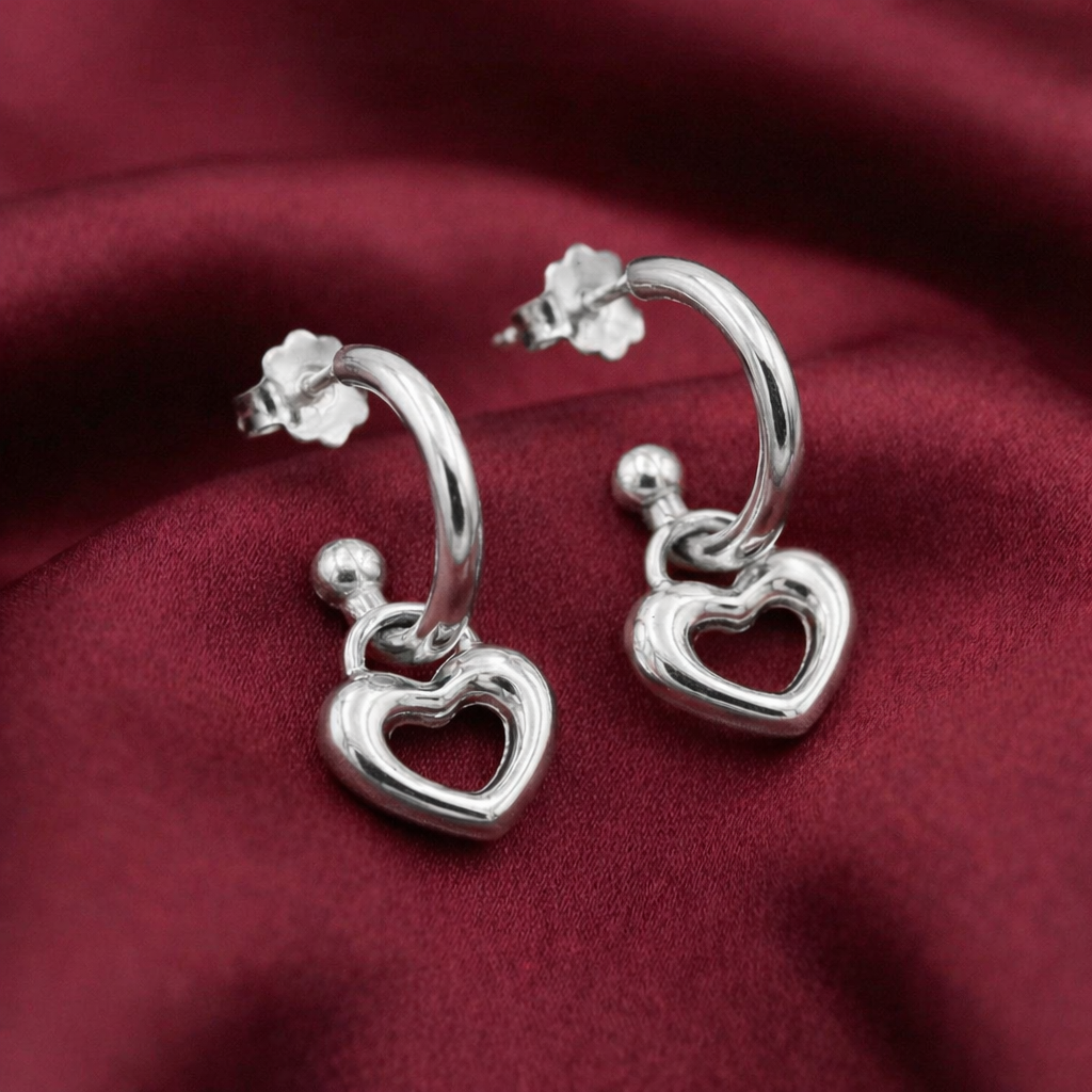 Bông tai trái tim Strong Heart style hobo BN JEWELRY