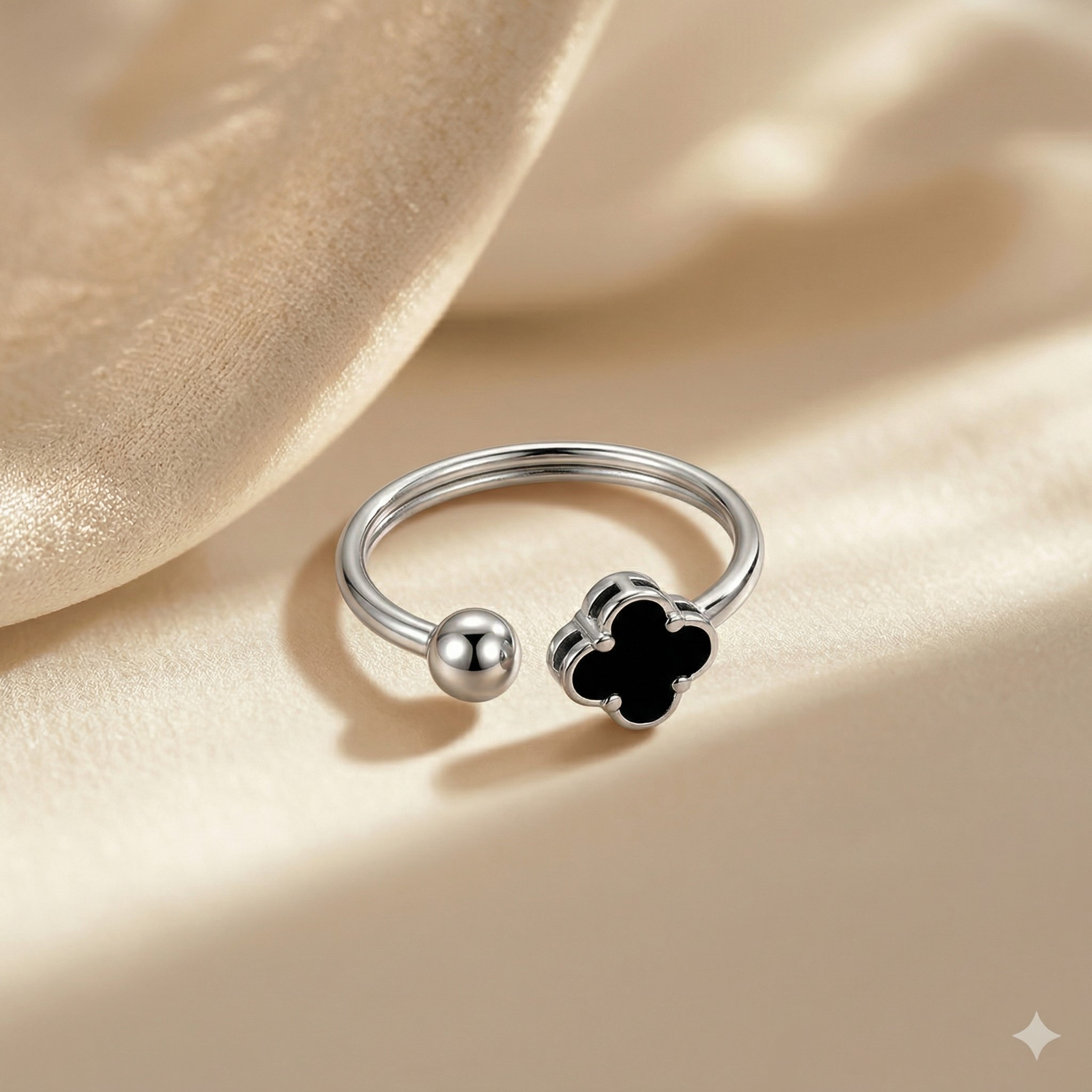 Nhẫn GF 14K thiết kế hở cỏ 4 lá Lucky Clover BN JEWELRY _ NGY1851_E