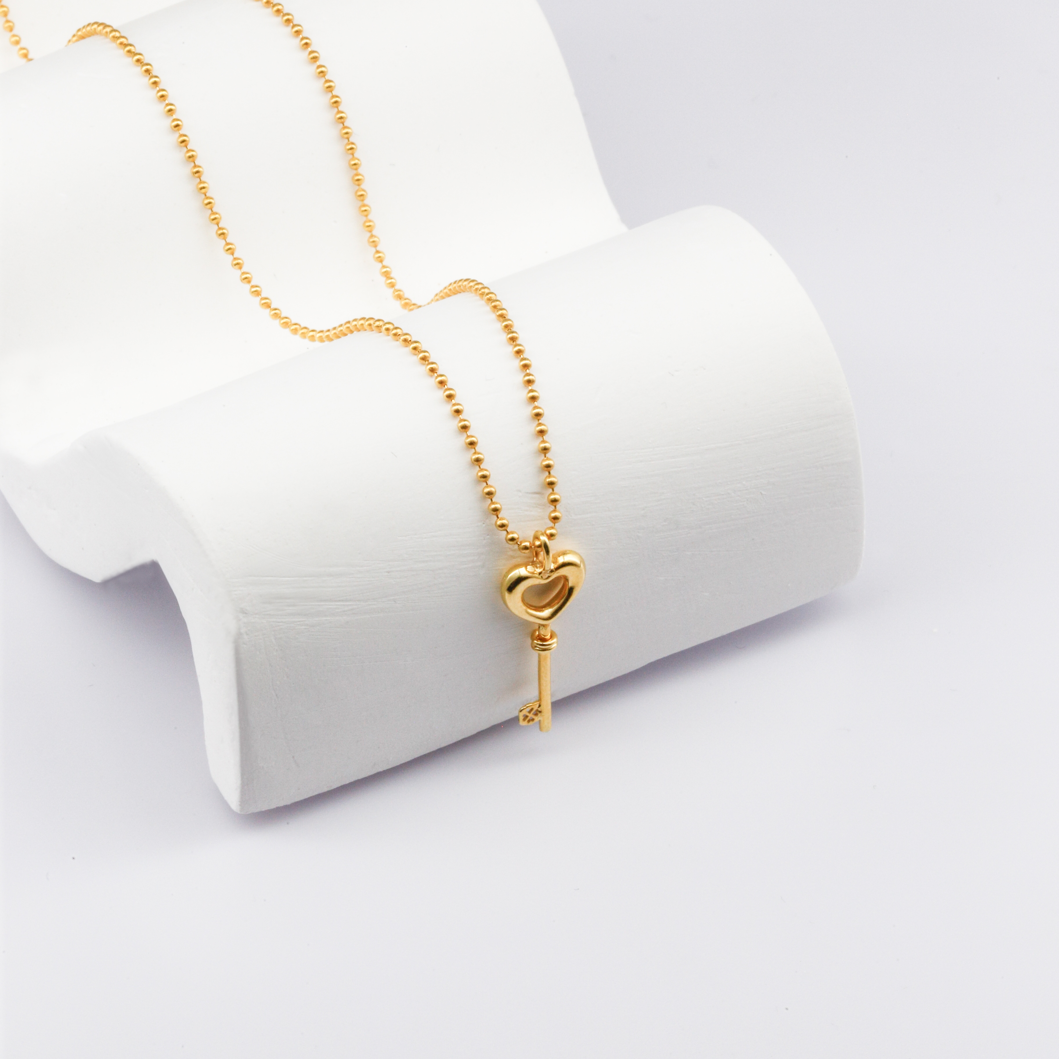 Bộ dây chuyền Gold Filled 14K 1/20 dây bi thiết kế mặt chìa khóa BN JEWELRY - DKY2687_E