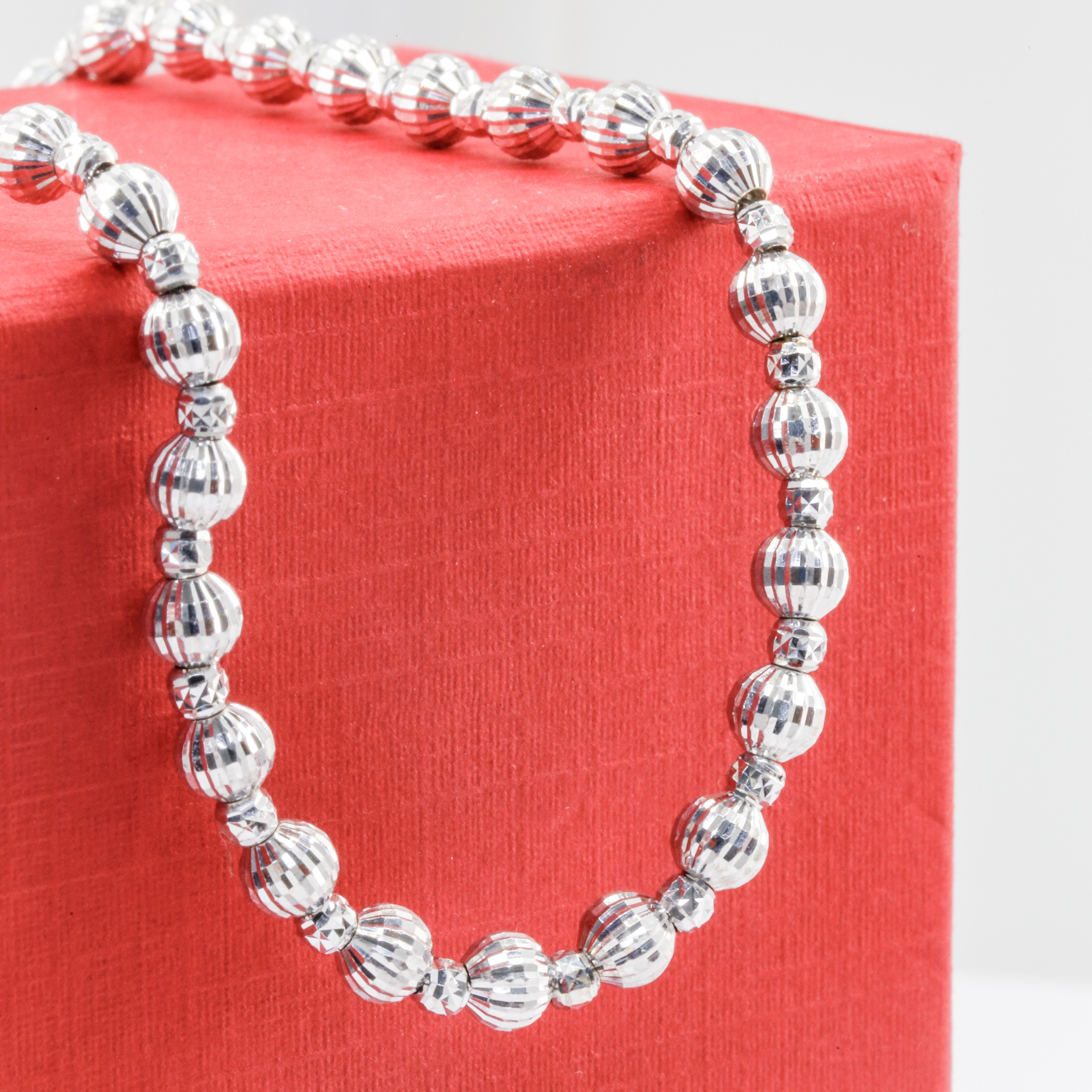 Dây chuyền Bạch kim Platinum 10% thiết kế bi châu phối BN JEWELRY | bản 2.5 ly 4.0 ly - DKYCHAU2.5_4_PT
