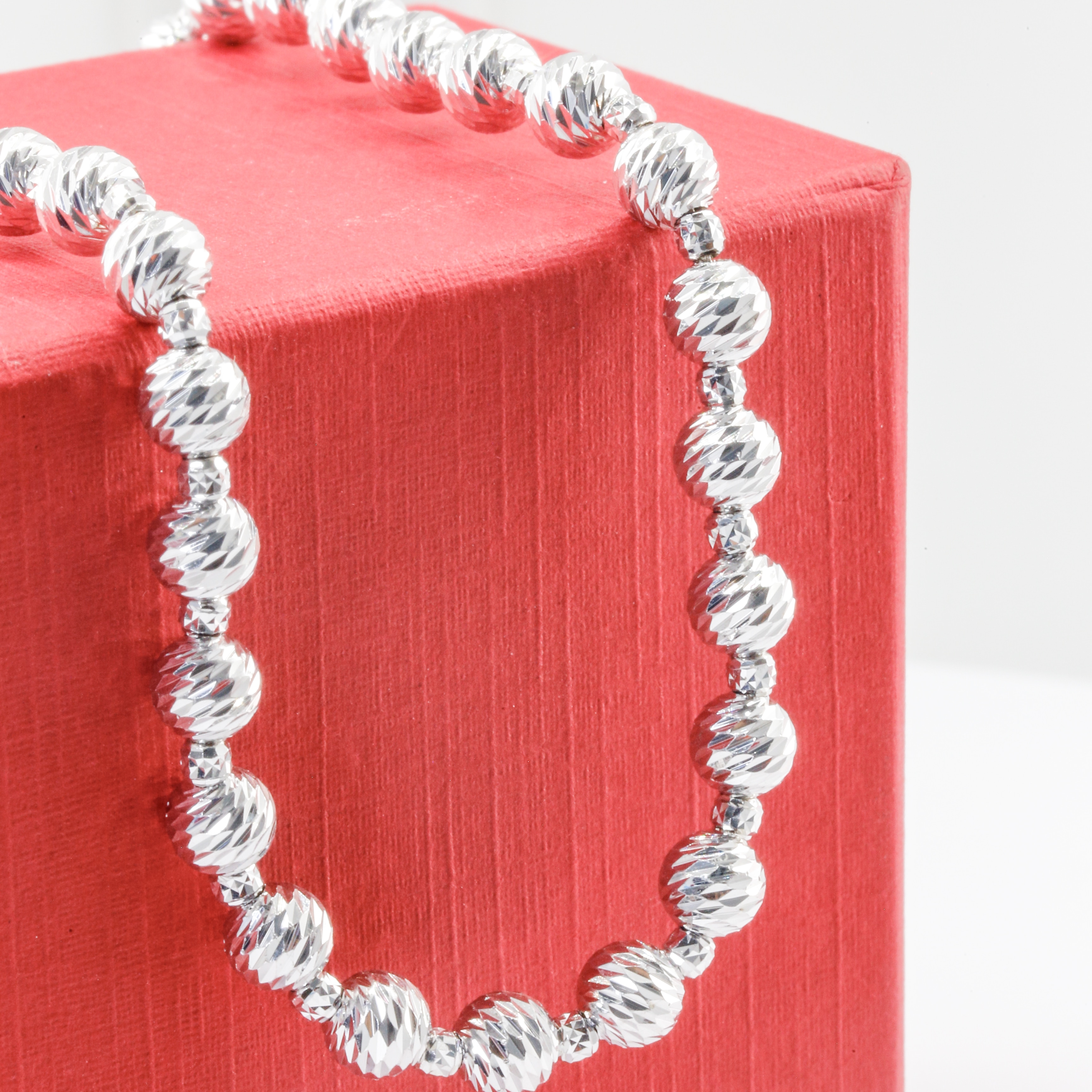 Dây chuyền Bạch kim Platinum 10% thiết kế bi châu phối BN JEWELRY | bản 2.5 ly 5.0 ly - DKYCHAU2.5_5_PT