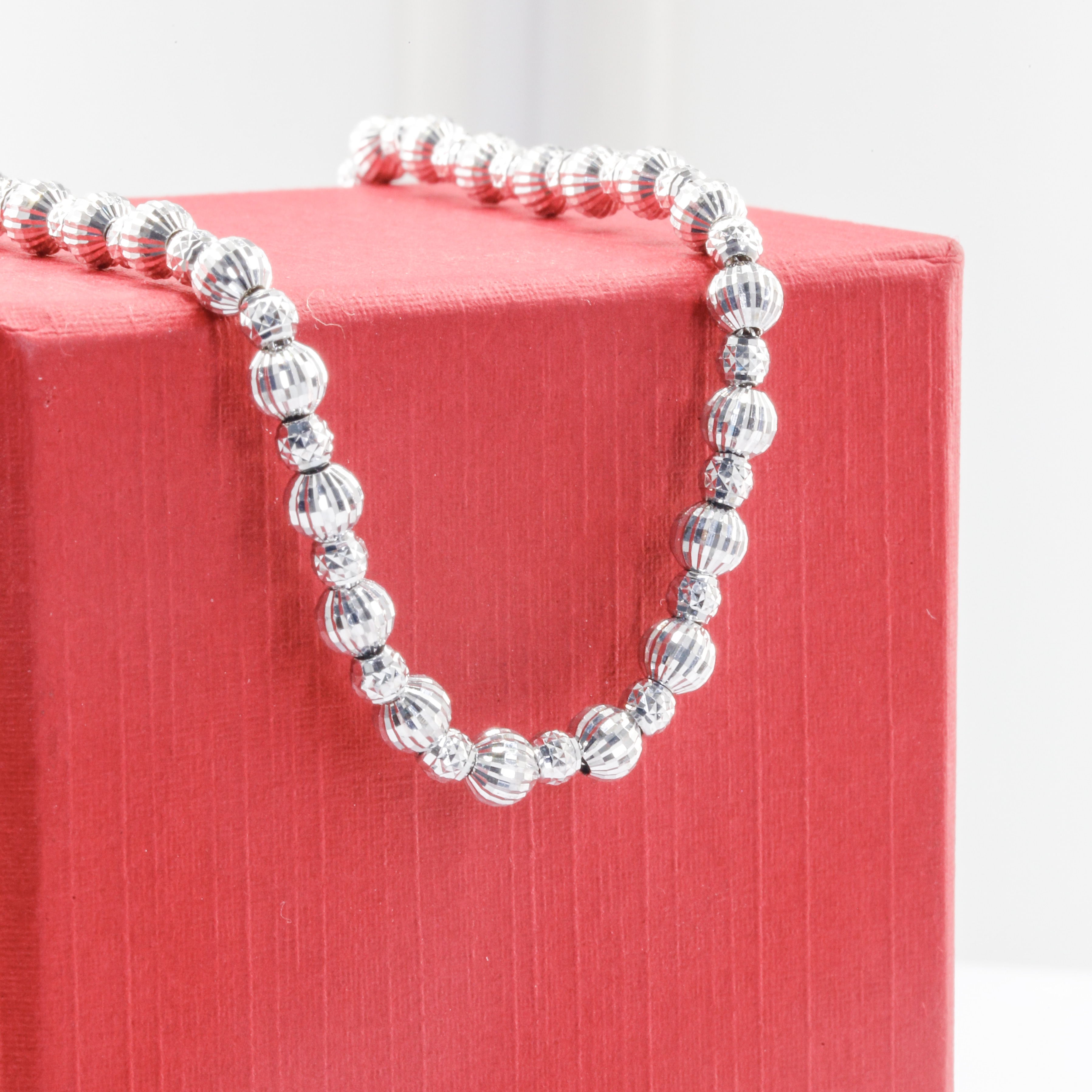 Dây chuyền Bạch kim Platinum 10% bi châu phối BN JEWELRY | bản 3 ly 4.0 ly - DKYCHAU3_4_PT