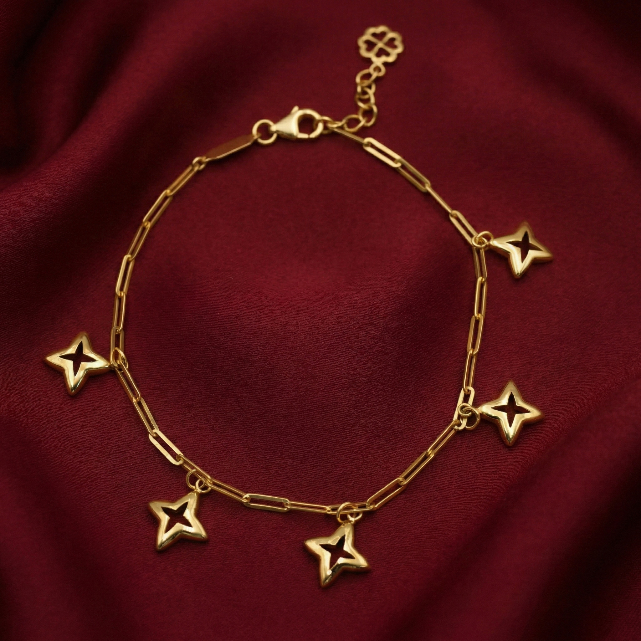 Lắc tay mắt paperclip mặt ngôi sao Polaris Frame BN JEWELRY