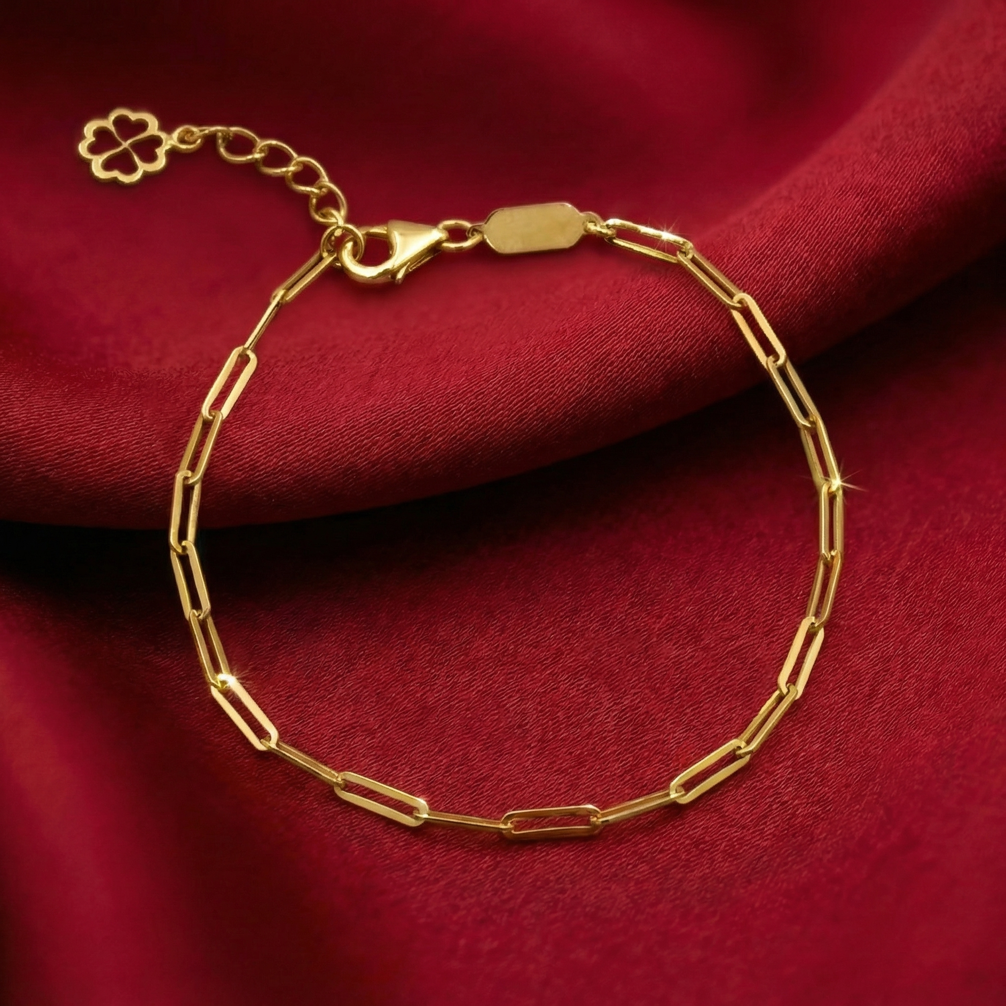 Lắc tay GF 14K thiết kế mắt paperclip BN JEWELRY -  LTY1803_E