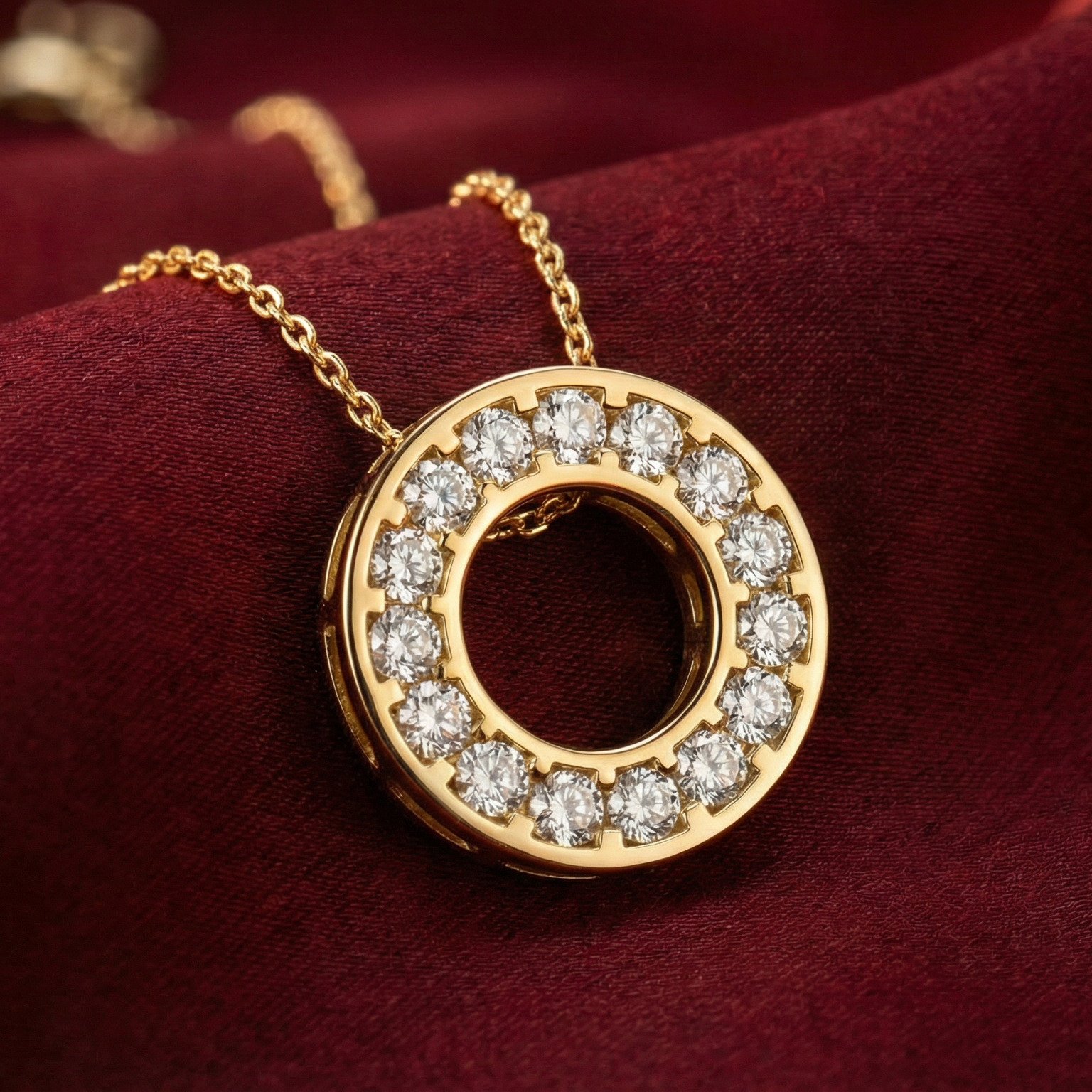 Mặt dây chuyền Halo Infinite đính đá moissanite BN JEWELRY