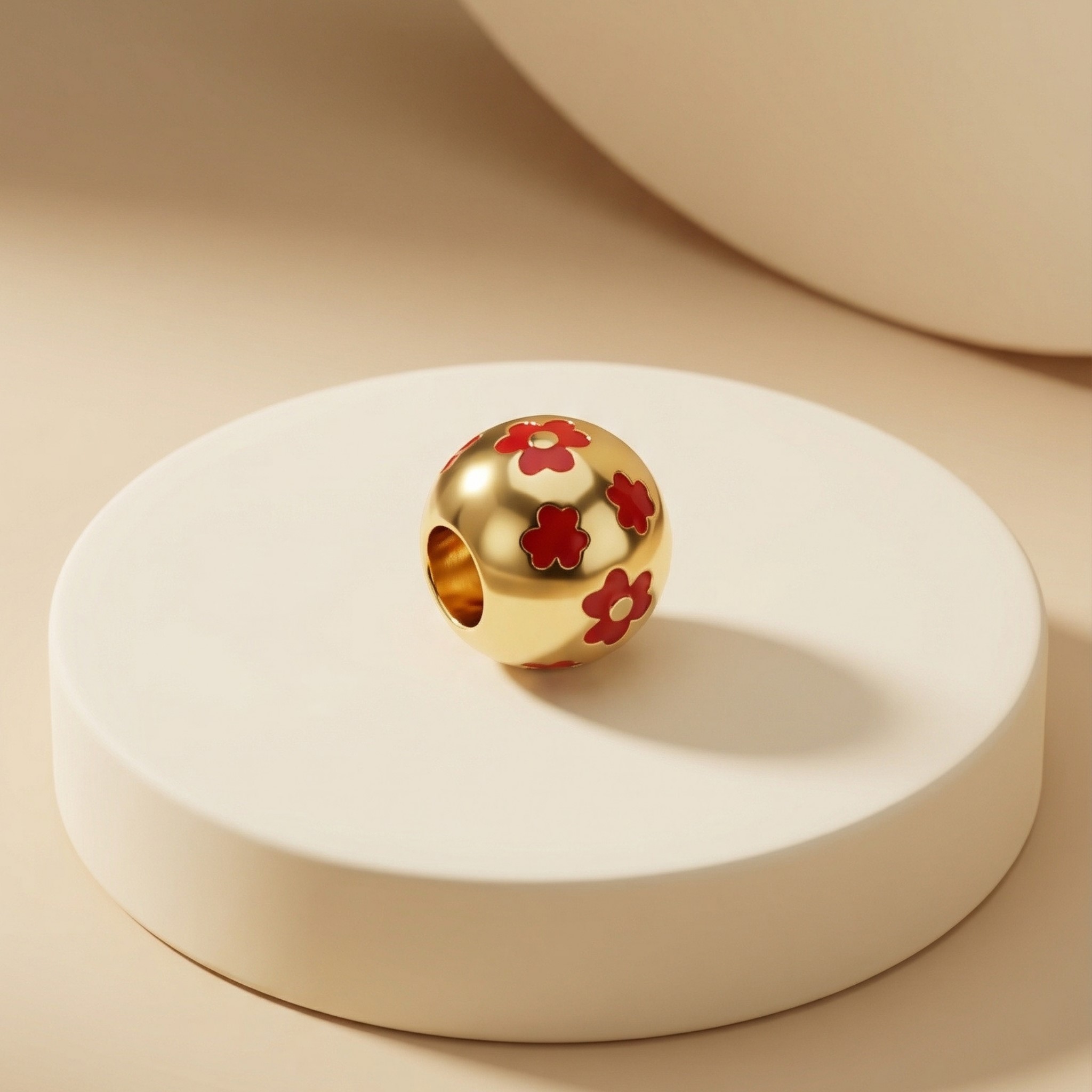 Mặt dây chuyền GF 14K thiết kế charm bi hoa mặt trời mini BN JEWELRY | PK487_E