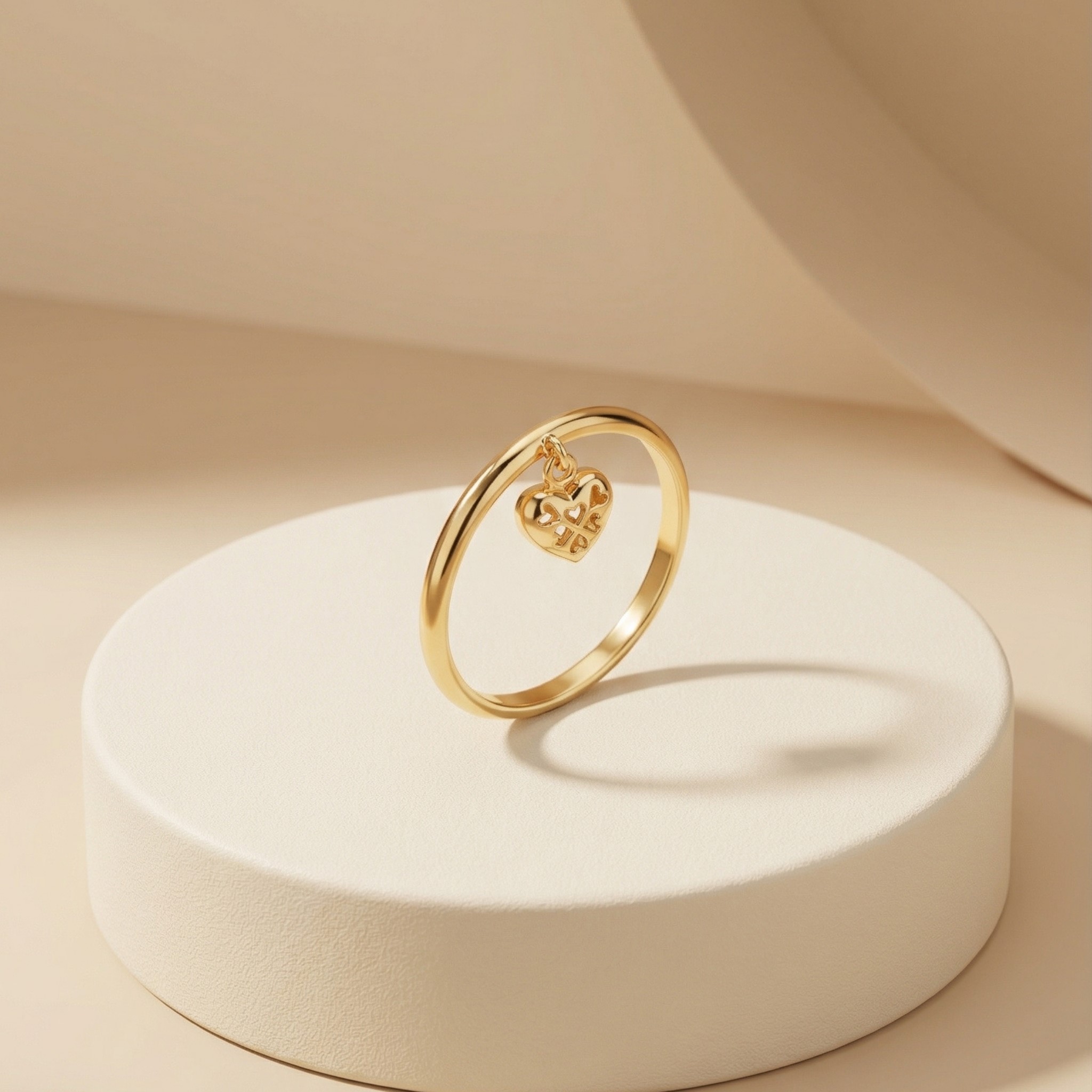 Nhẫn GF 14K thiết kế trái tim treo Eternal BN JEWELRY | NGY1852_E