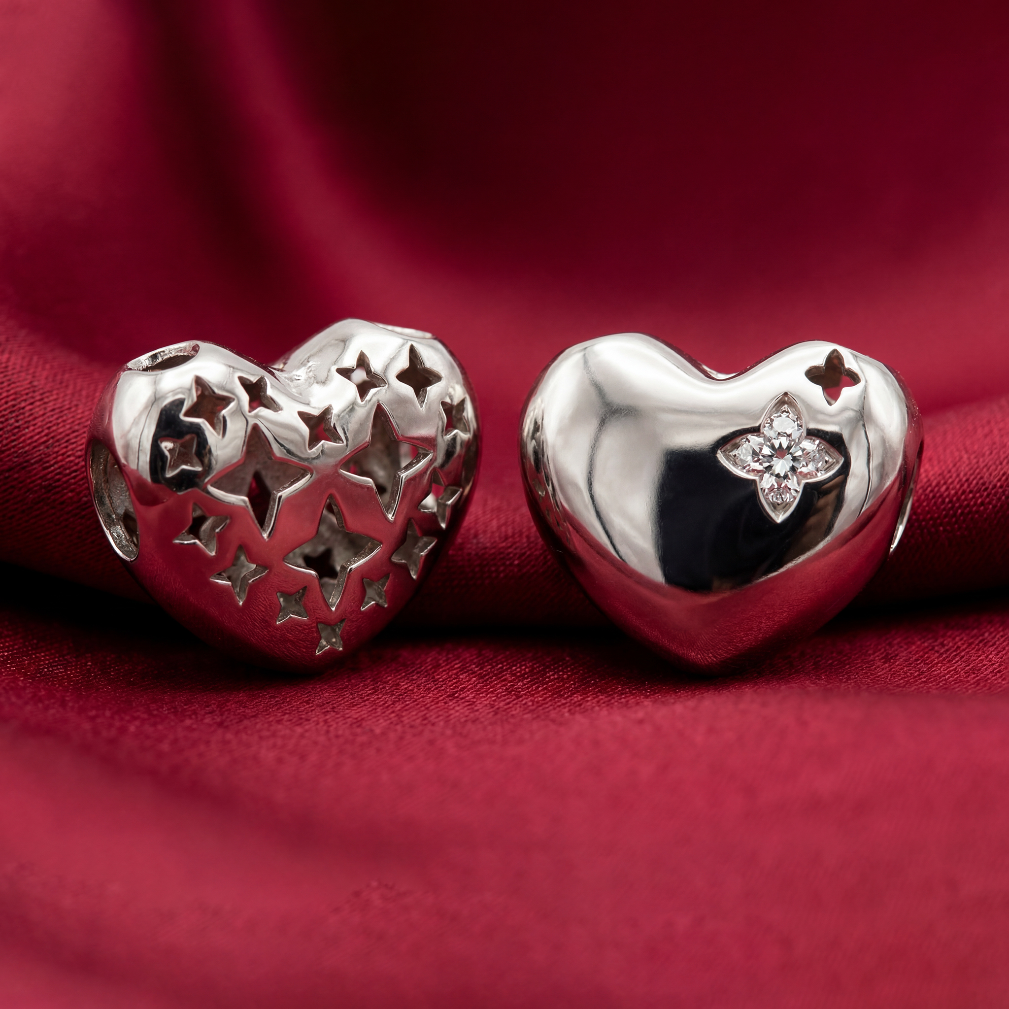 Hạt charm thiết kế đính đá moissanite BN Jewelry