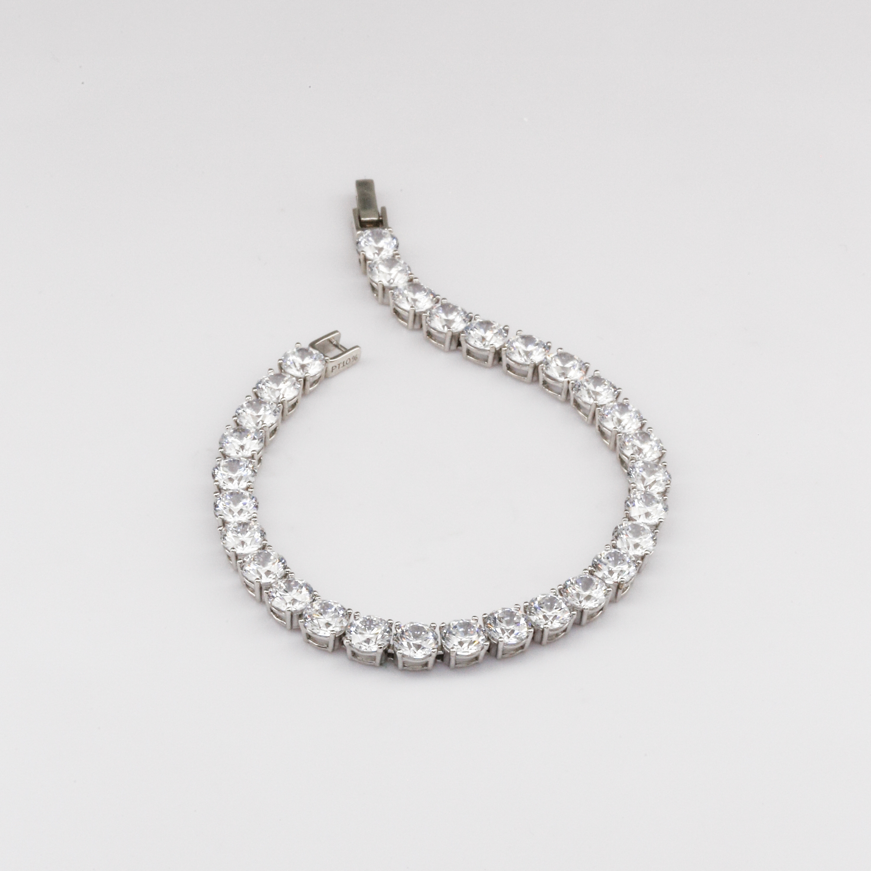 Lắc tay Bạch kim Platinum 10% Tennis đính full đá BN JEWELRY | đá 4.5 ly - LTY1650_PT