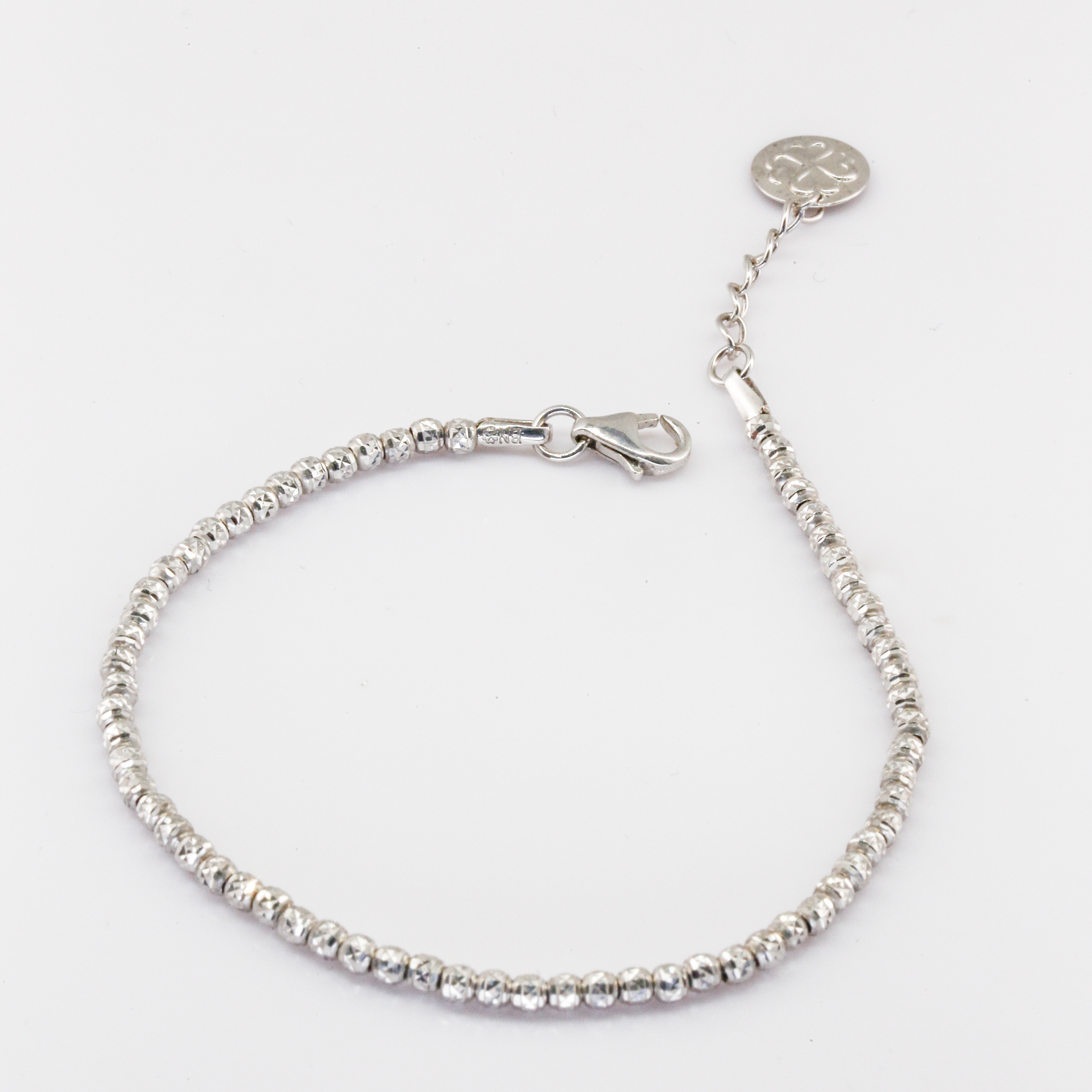 Lắc tay Bạch kim Platinum 10% bi châu BN JEWELRY | bản 2.5 ly - LTYCHAU2.5_PT