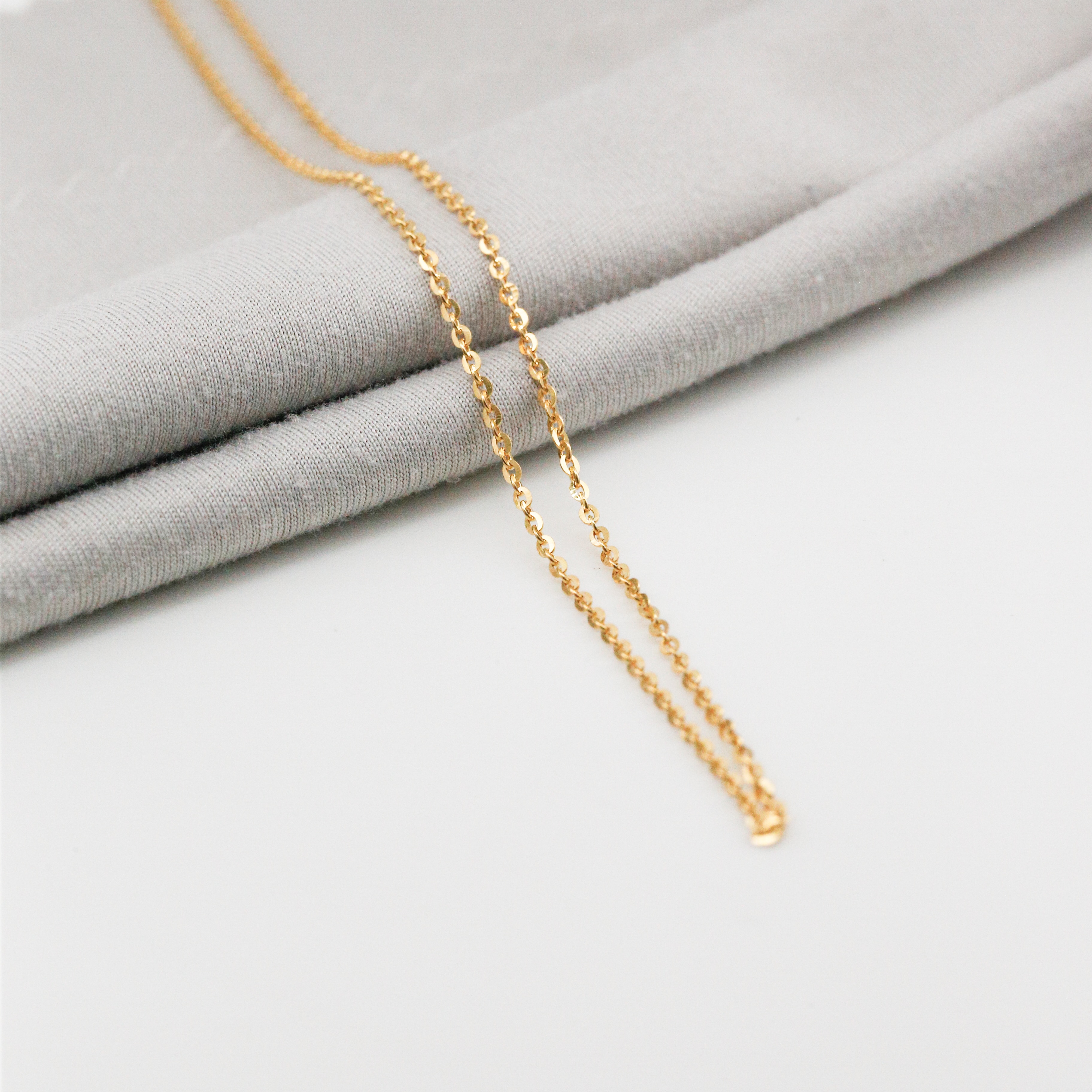 Dây chuyền Bạch kim Platinum mắt khế dainty chain BN JEWELRY | bản 3,5 zem nhỏ - FK35N_PT