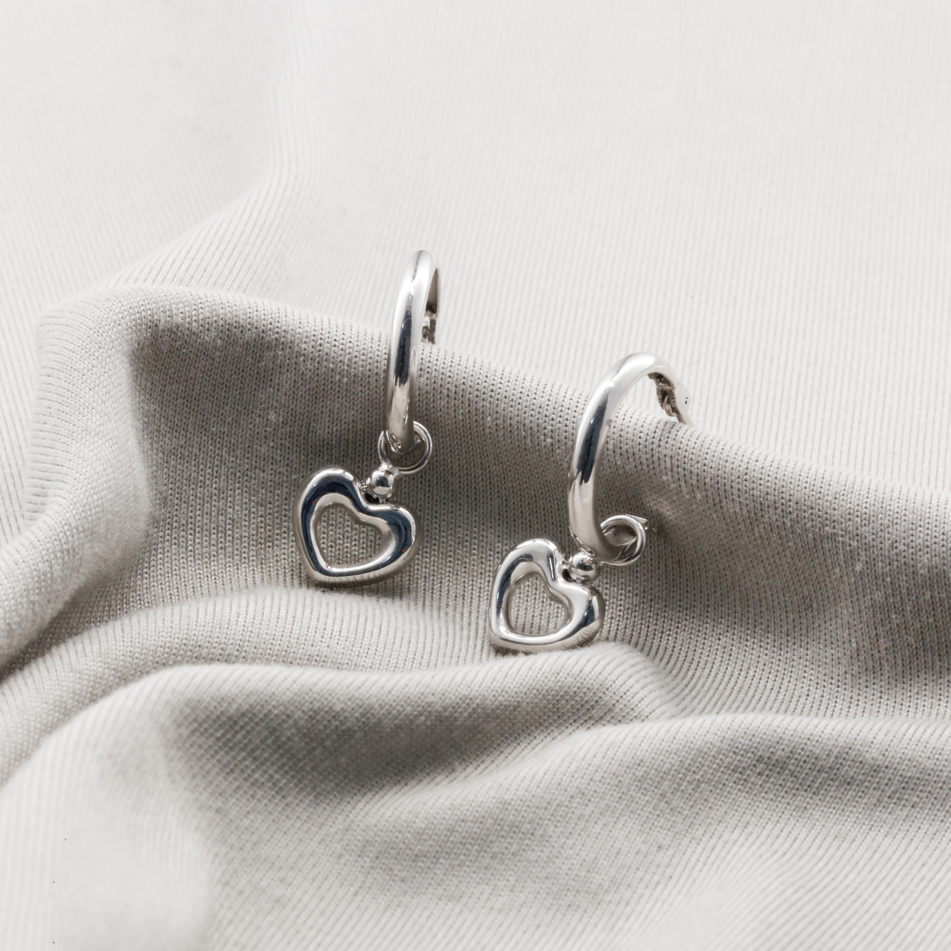 Bông tai Gold Filled 14K 1/20 khoen tròn mặt trái tim BN JEWELRY - BTY2396_E