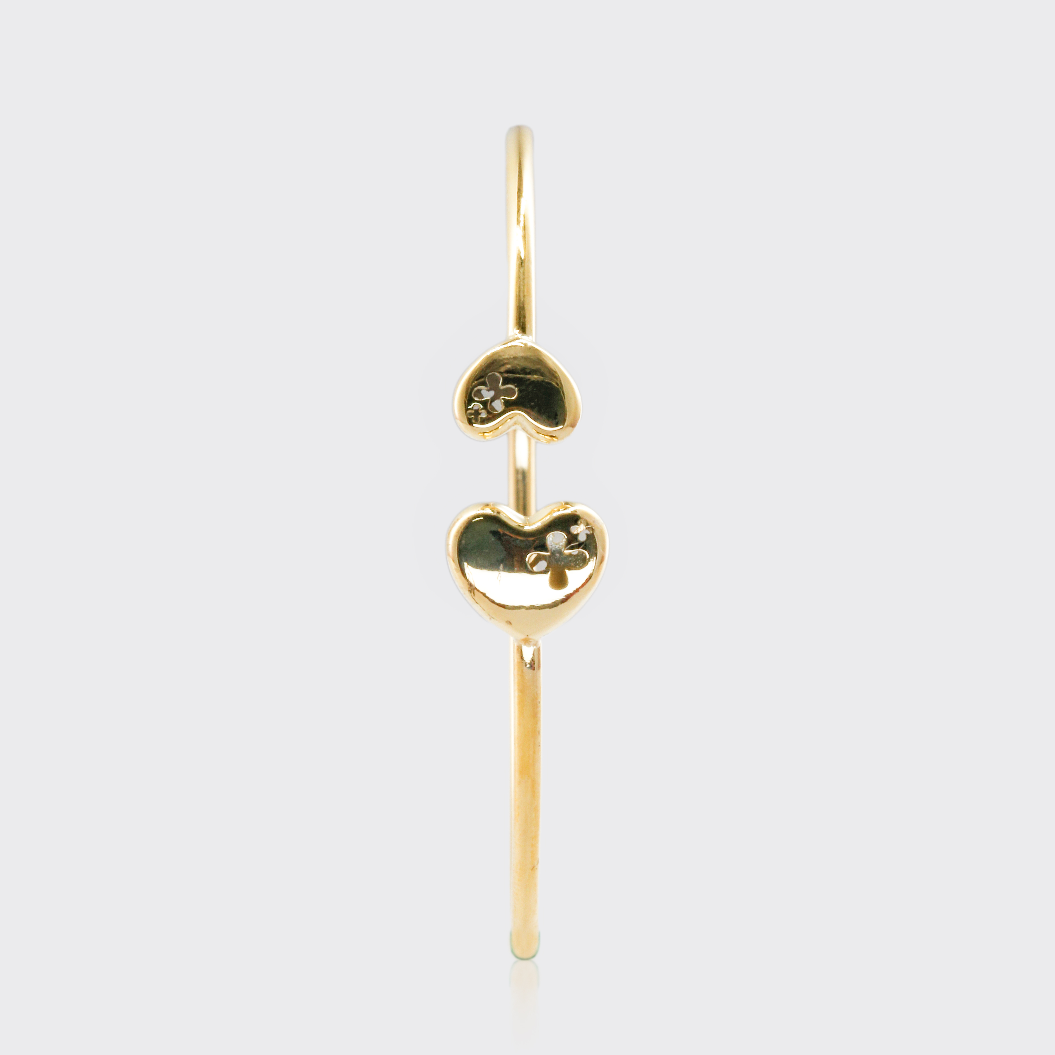 Vòng tay Gold Filled 14K 1/20 kiểu dáng hở hai trái tim BN JEWELRY - VKY1832_E