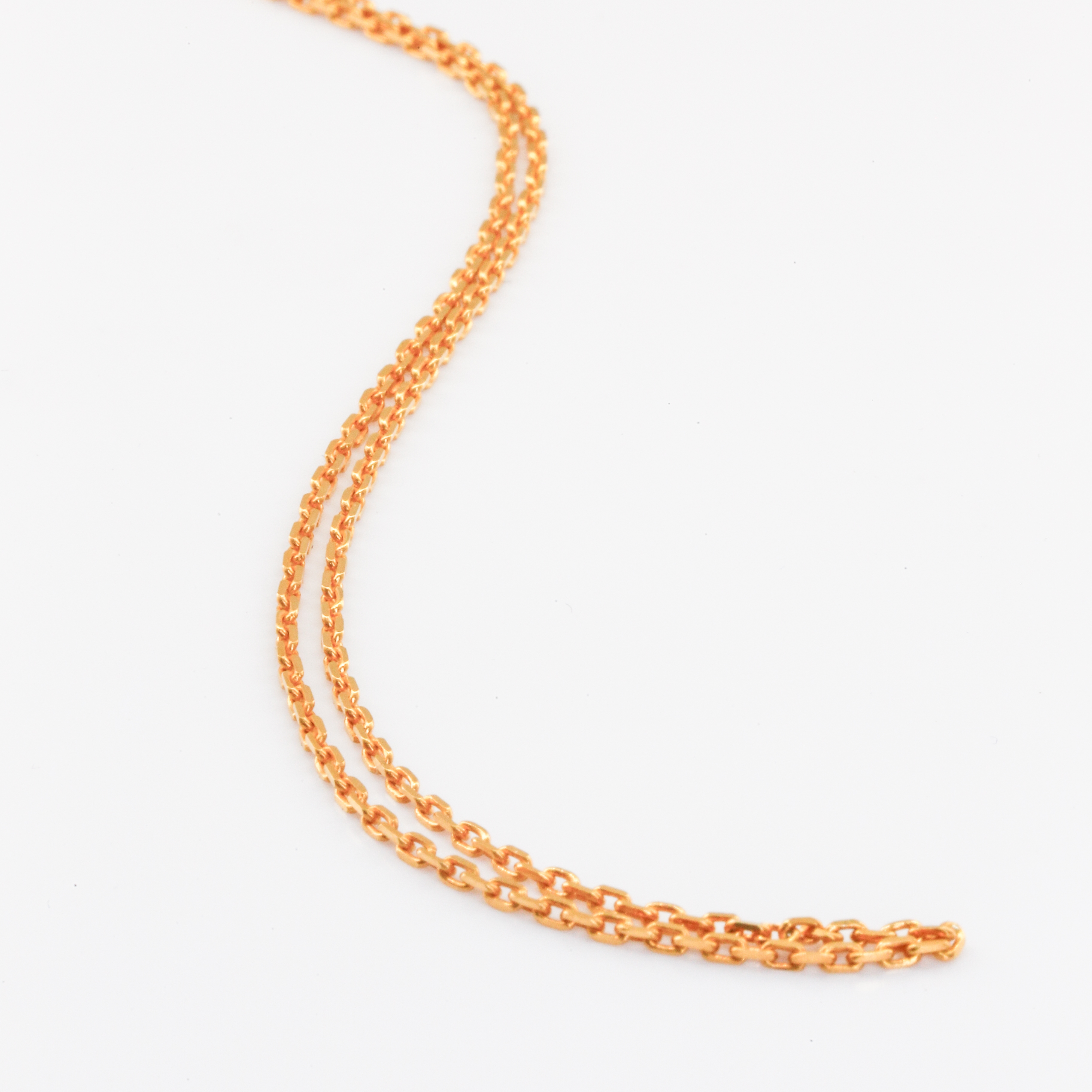 Dây chuyền Bạch kim 10% mắt khế vuông mini Hàn Quốc BN JEWELRY | bản 5 zem ni nhỏ - FK50C_HQ_PTN