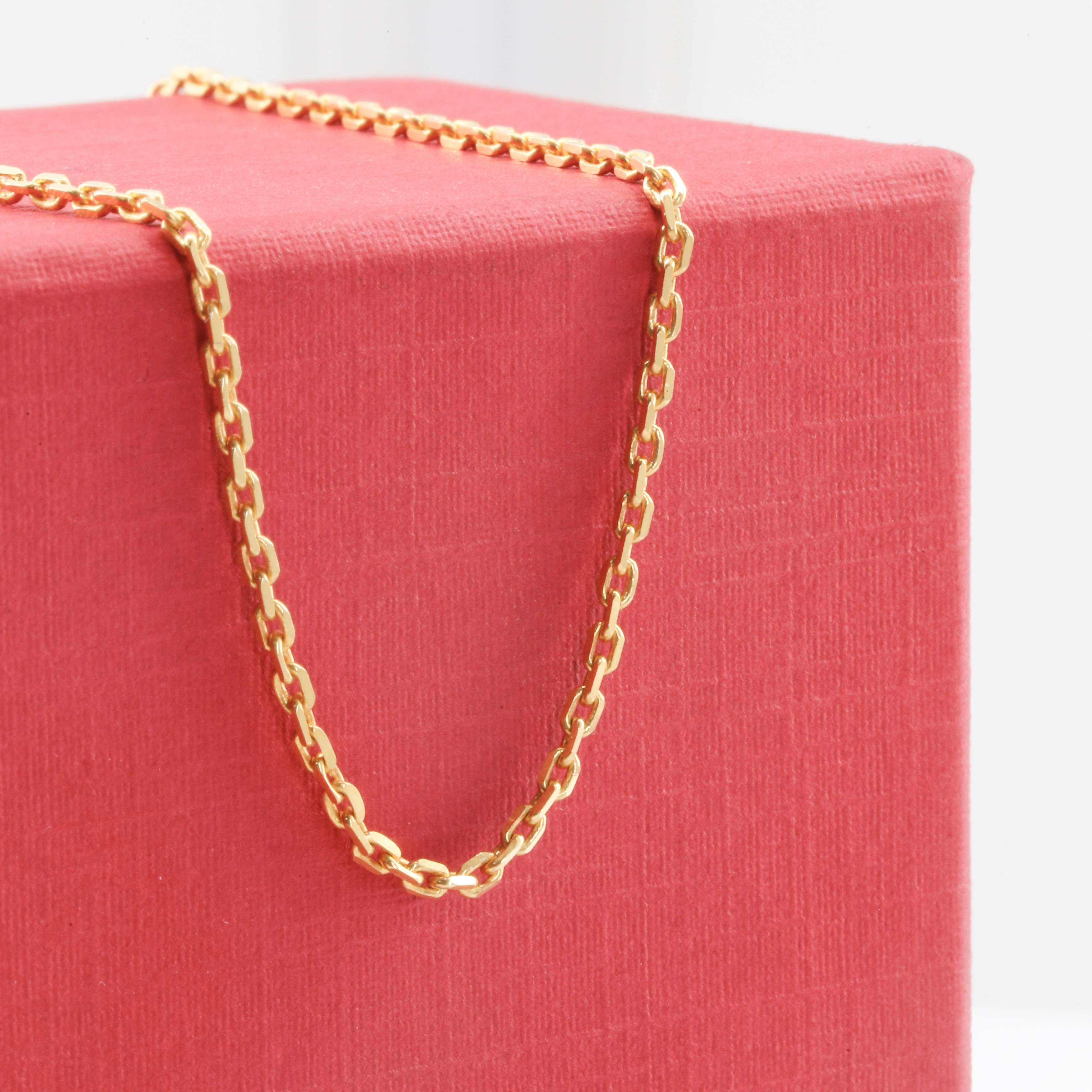 Dây chuyền Bạch kim 10% mắt khế vuông mini Hàn Quốc BN JEWELRY | bản 5 zem ni nhỏ - FK50C_HQ_PTN
