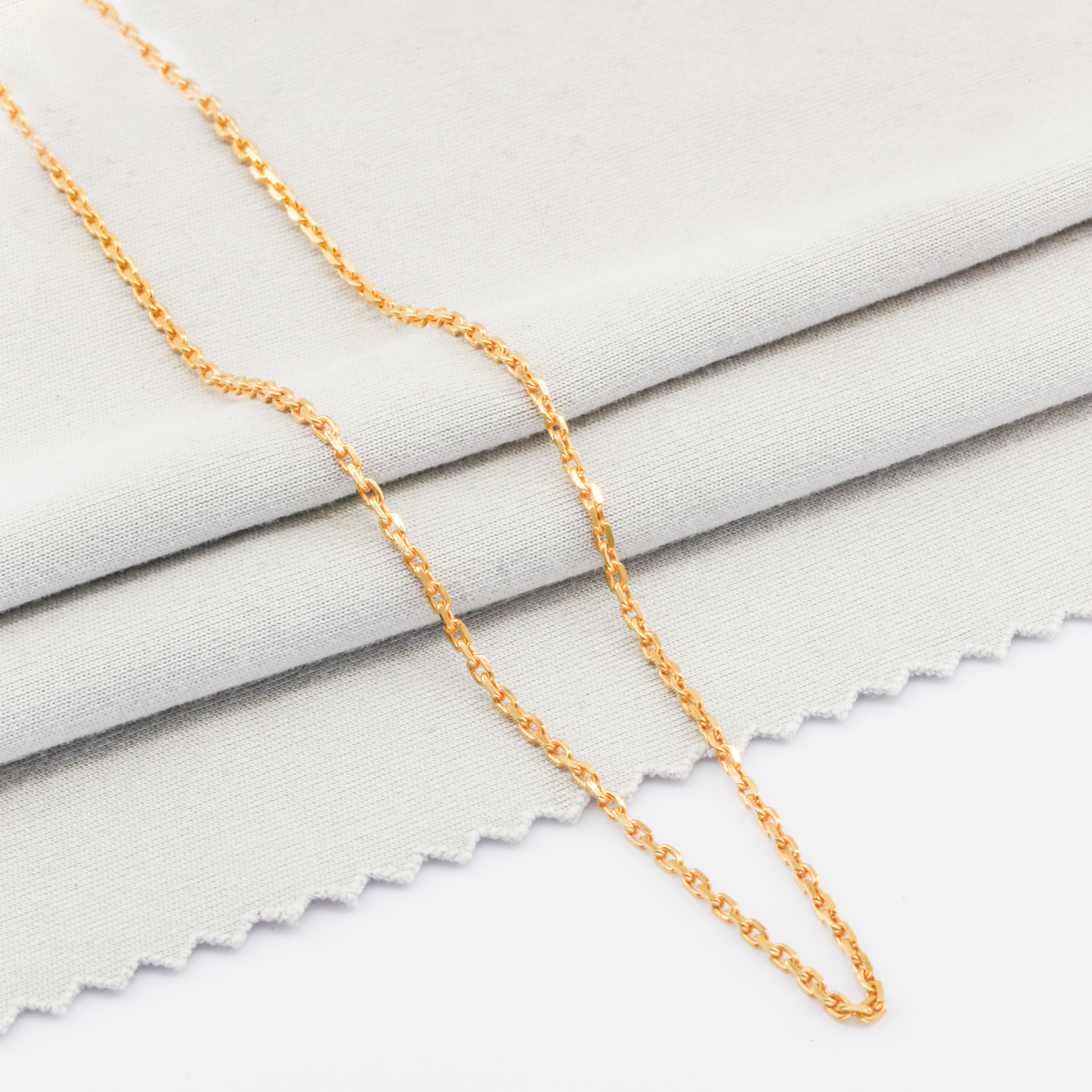 Dây chuyền Bạch kim 10% mắt khế vuông mini Hàn Quốc BN JEWELRY | bản 5 zem ni nhỏ - FK50C_HQ_PTN