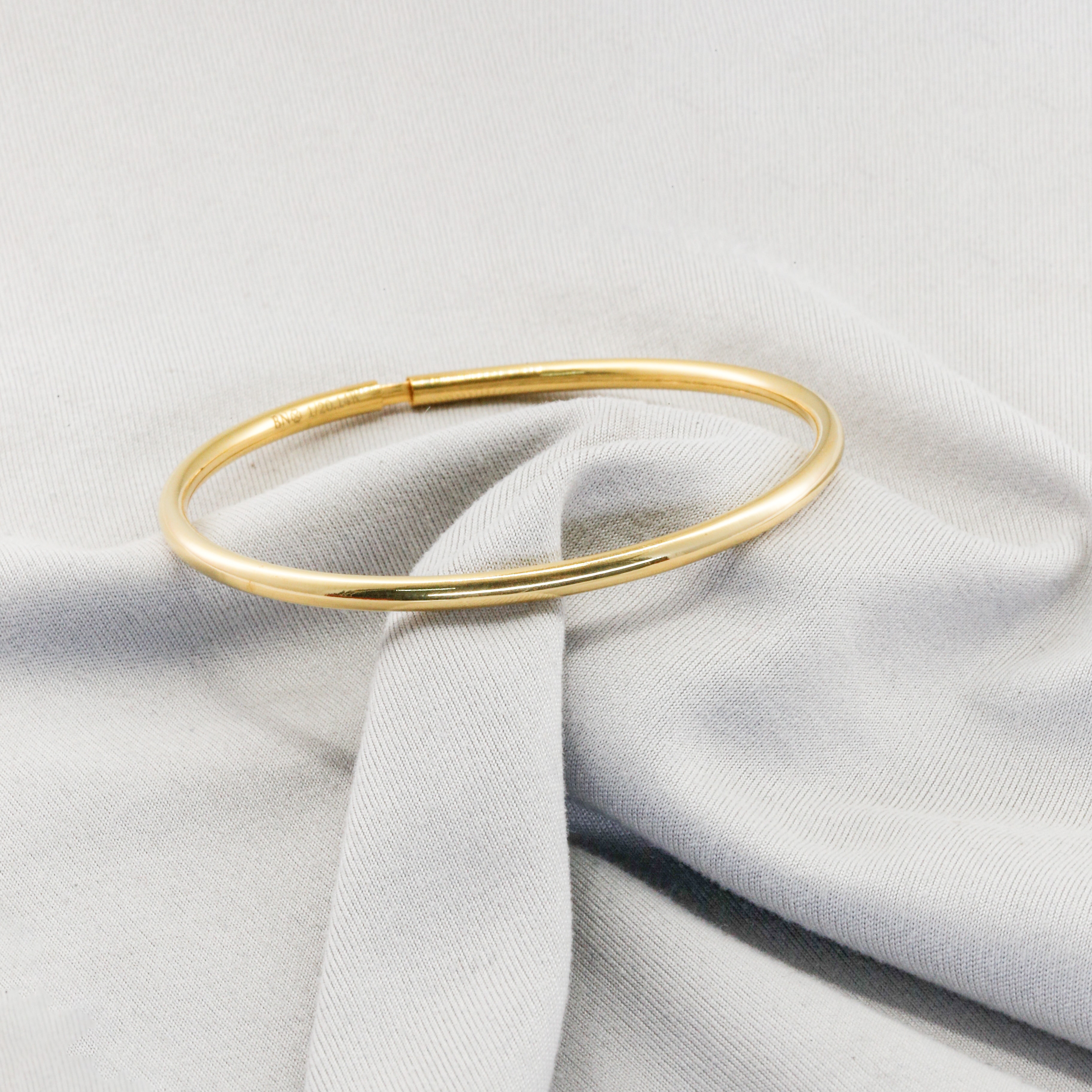 Vòng tay Gold Filled 14K 1/20 trơn bản thanh mảnh BN JEWELRY - VKY1886L_E