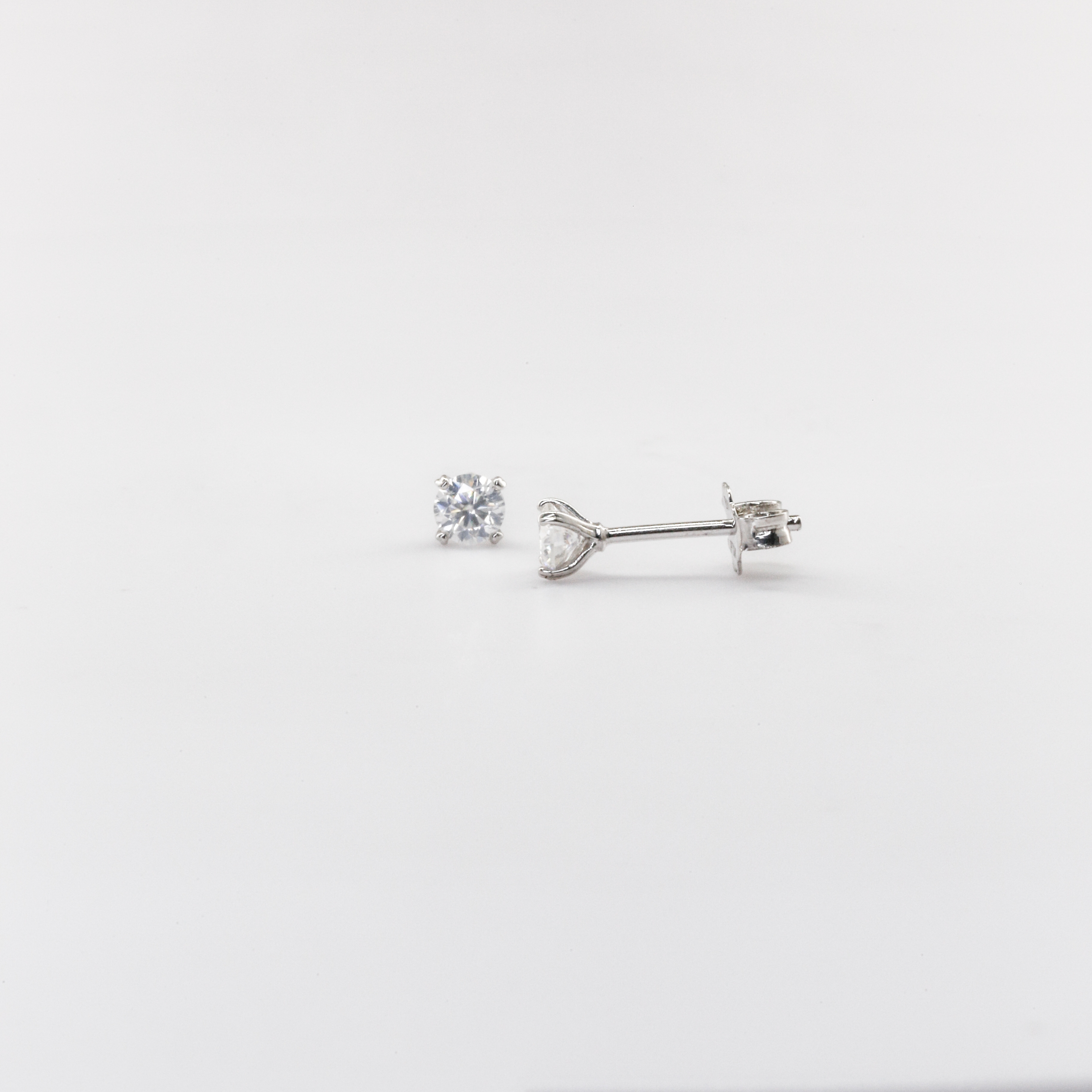 Bông tai Bạch kim Platinum 10% thiết kế nụ BN JEWELRY | đá 3.5 ly - BDY2066_PT