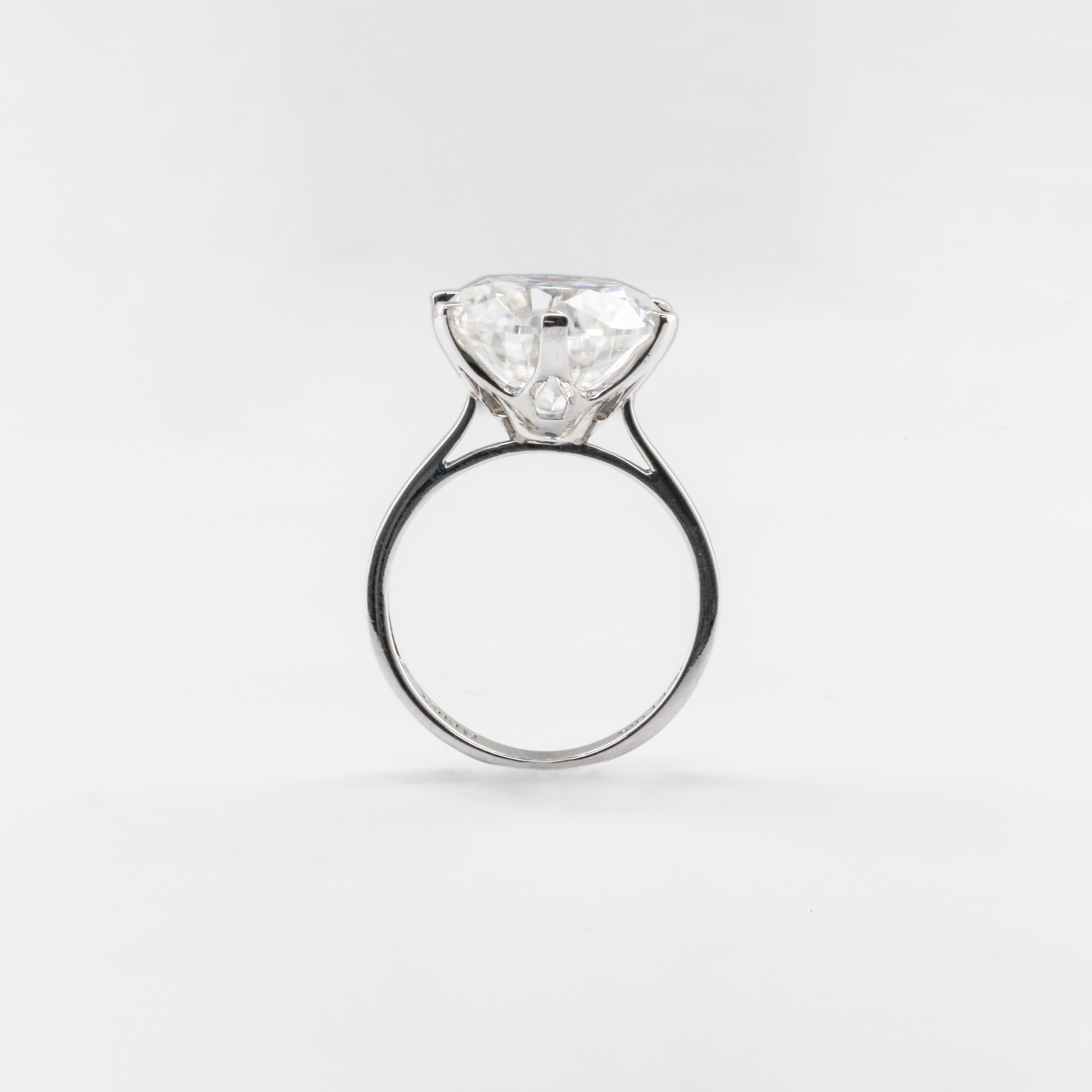 Nhẫn Bạch kim Platinum 10% thiết kế Solitaire đính đá moissanite BN JEWELRY | đá 12 ly - NGY1861_PT