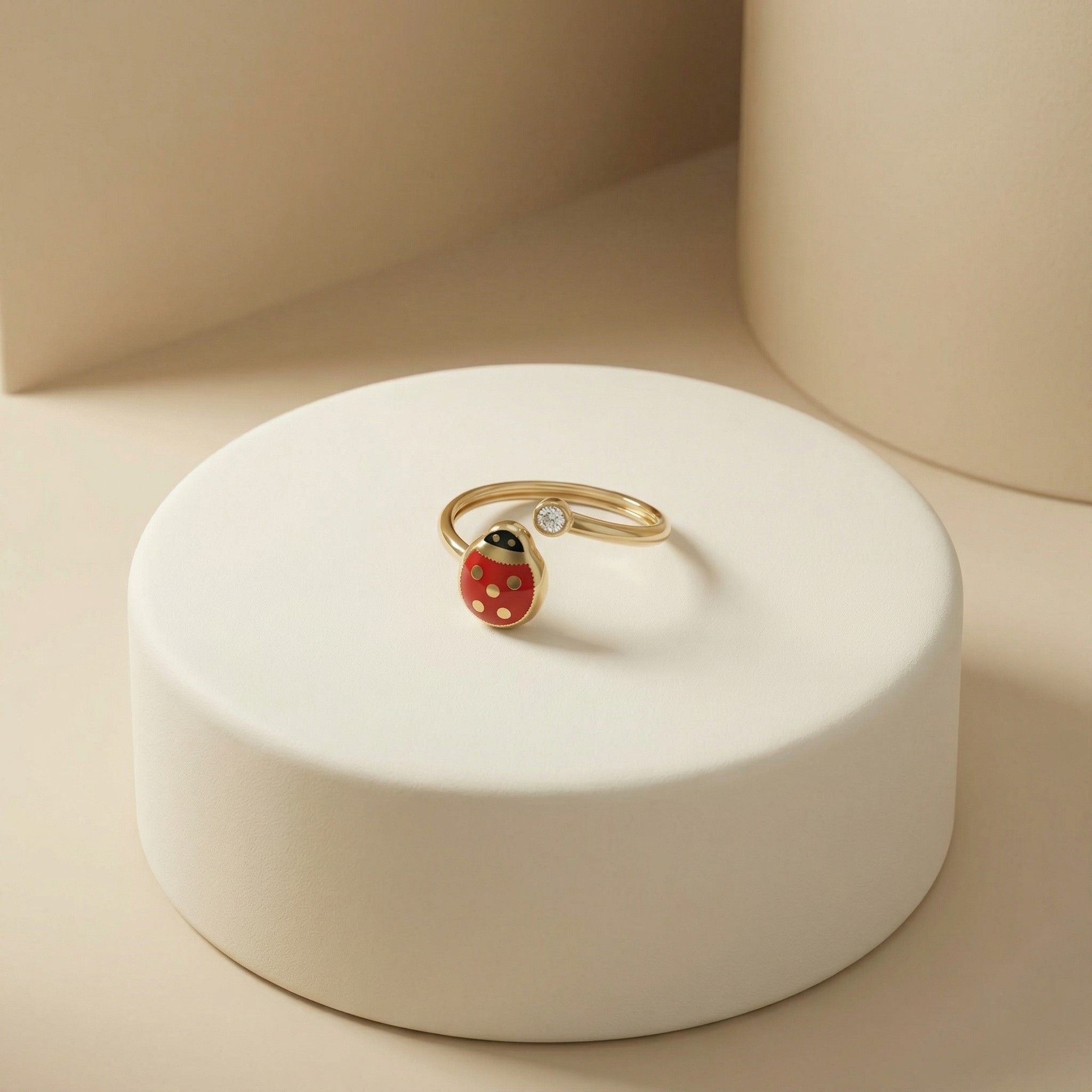 Nhẫn GF 14K thiết kế hở bọ cánh cam BN JEWELRY | NGY1791_E