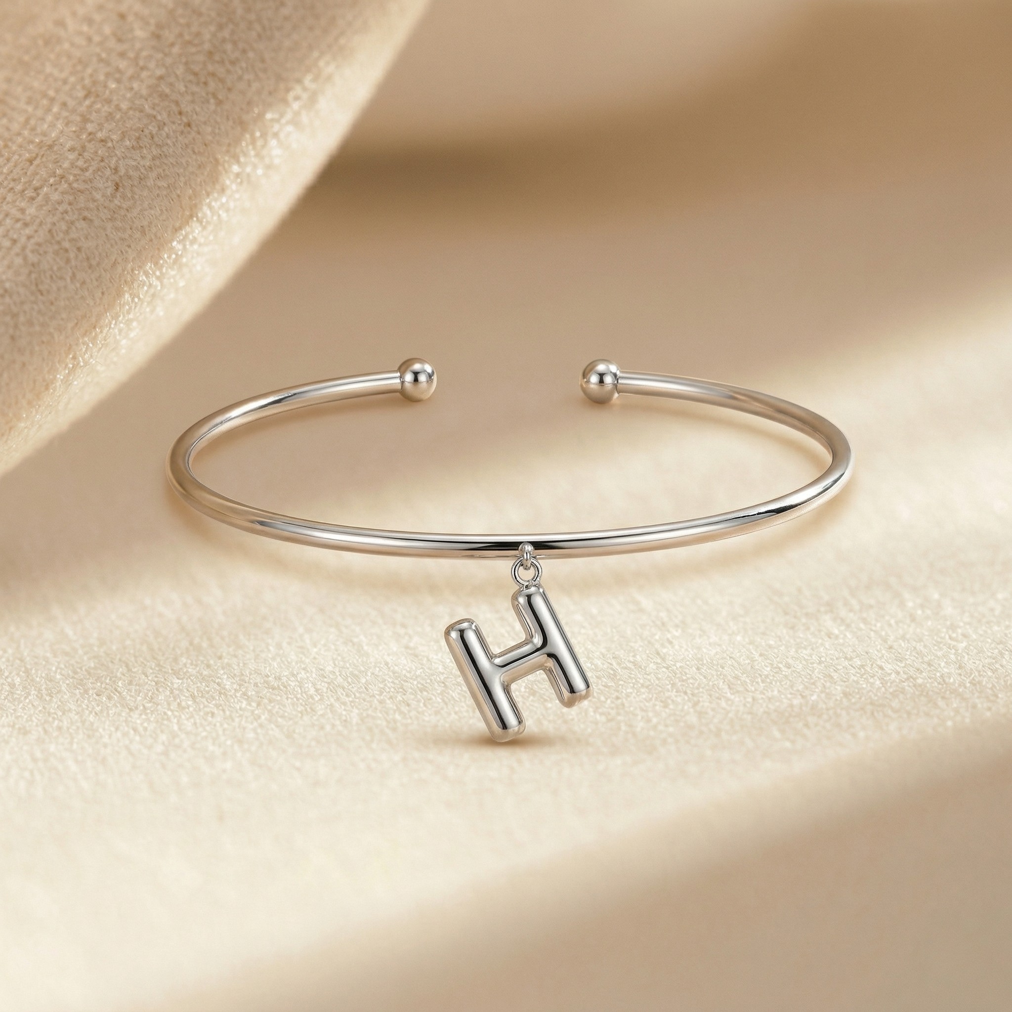 Vòng tay Gold Filled 14K 1/20 charm treo chữ H BN JEWELRY - VKY1852_E