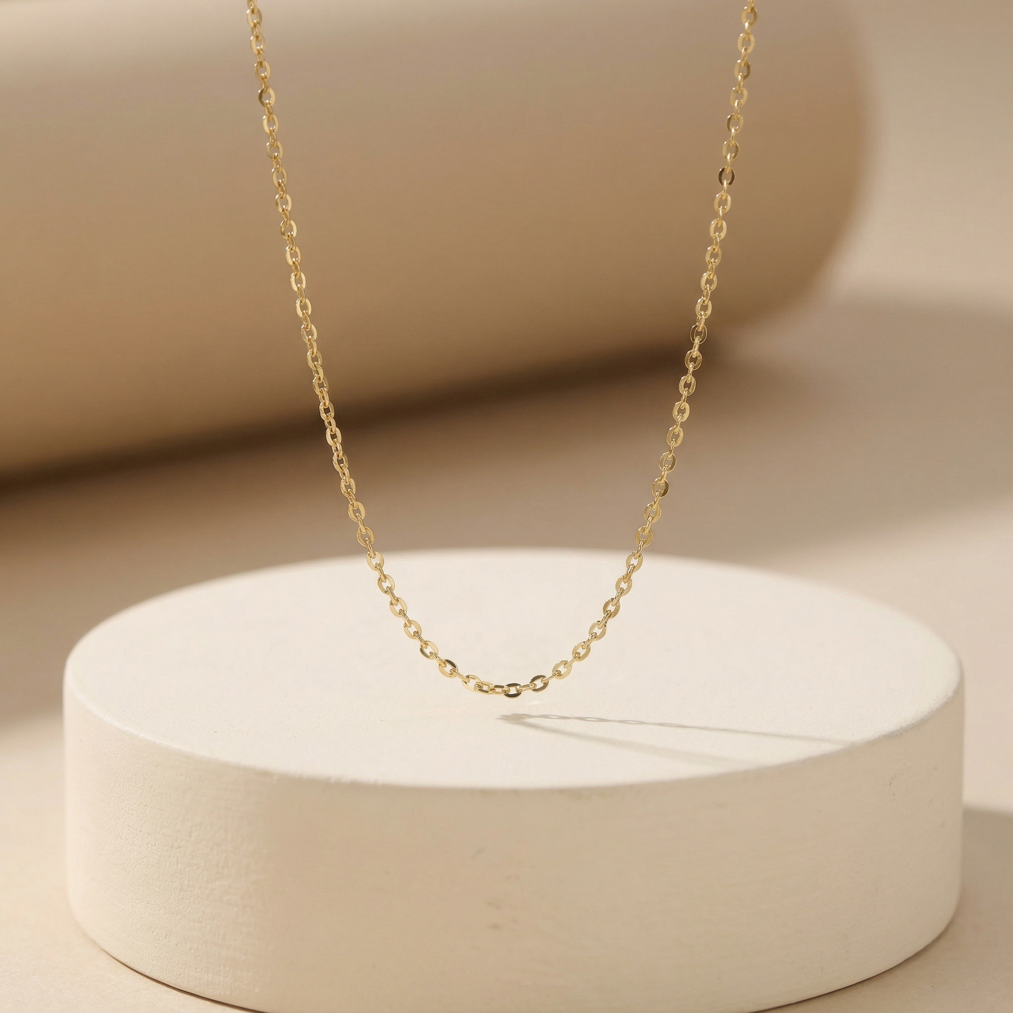 Dây chuyền Platinum mắt khế dainty chain BN JEWELRY | bản 4 zem - FK40L_PT