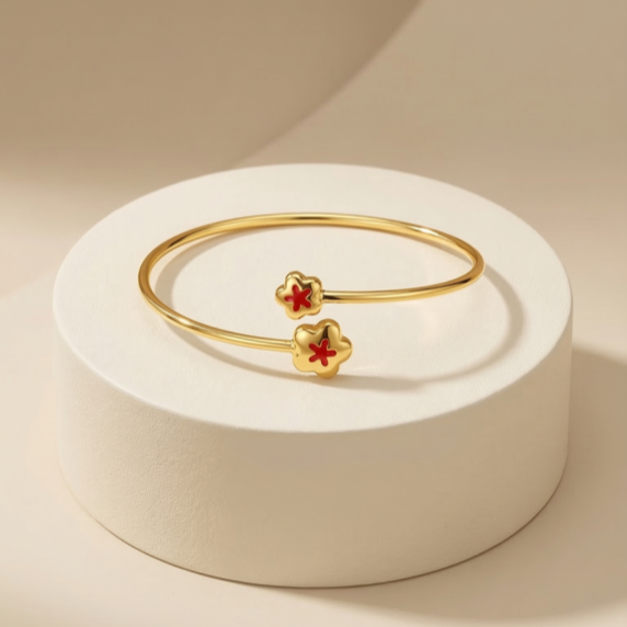 Vòng tay GF 14K thiết kế xoắn vòng Bloomy BN JEWELRY