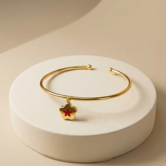 Vòng tay GF 14K thiết kế mặt Bloomy BN JEWELRY