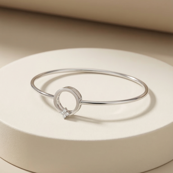 Vòng tay GF 14K thiết kế Hoa tuyết đính đá moissanite BN JEWELRY